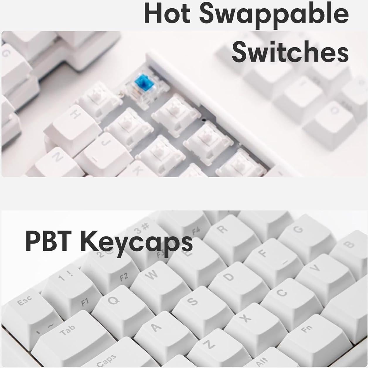 Teclado Mecánico Ergonómico Inalámbrico NocFree Lite 60%