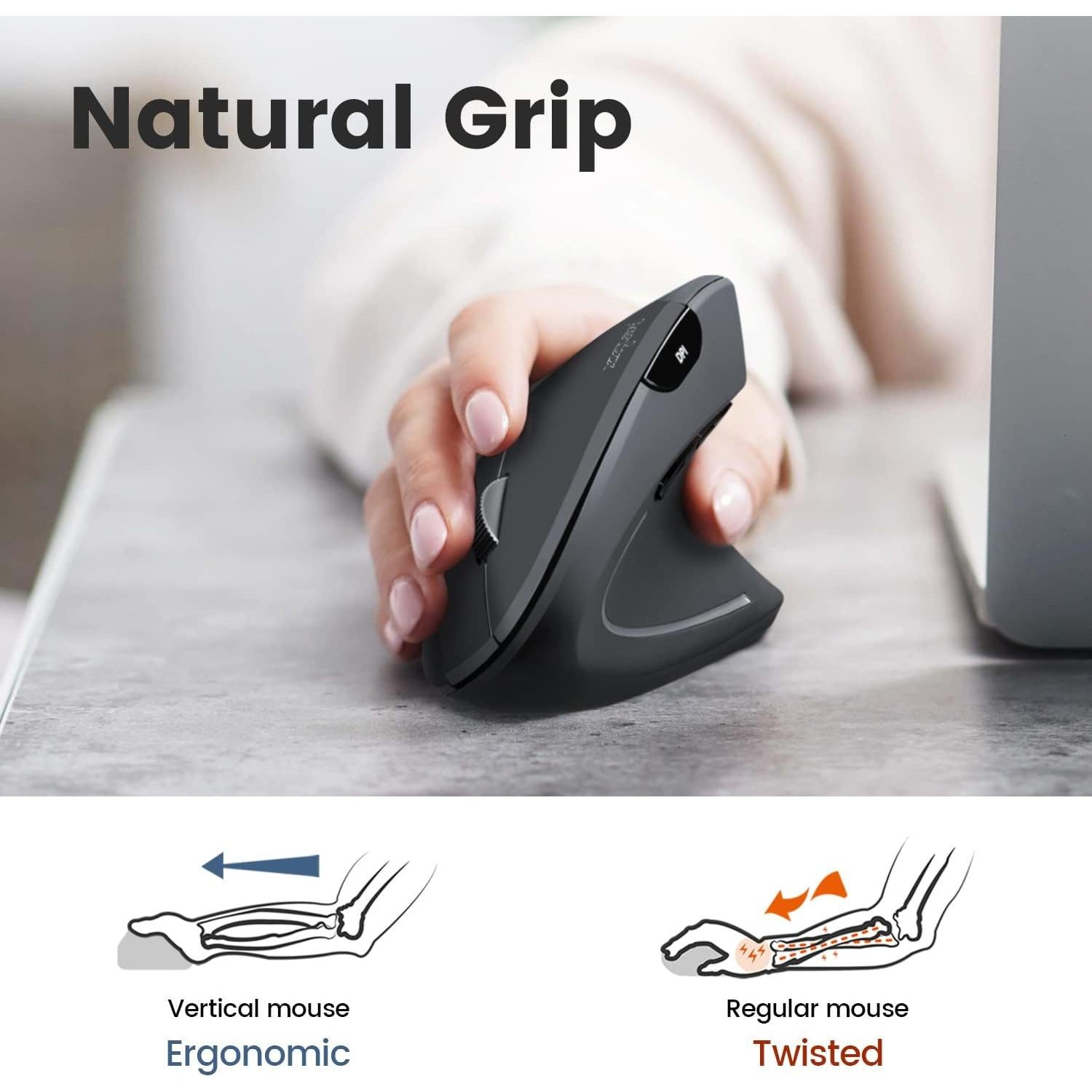 Teclado Ergonómico Inalámbrico Perixx PERIDUO-813B y Ratón Vertical