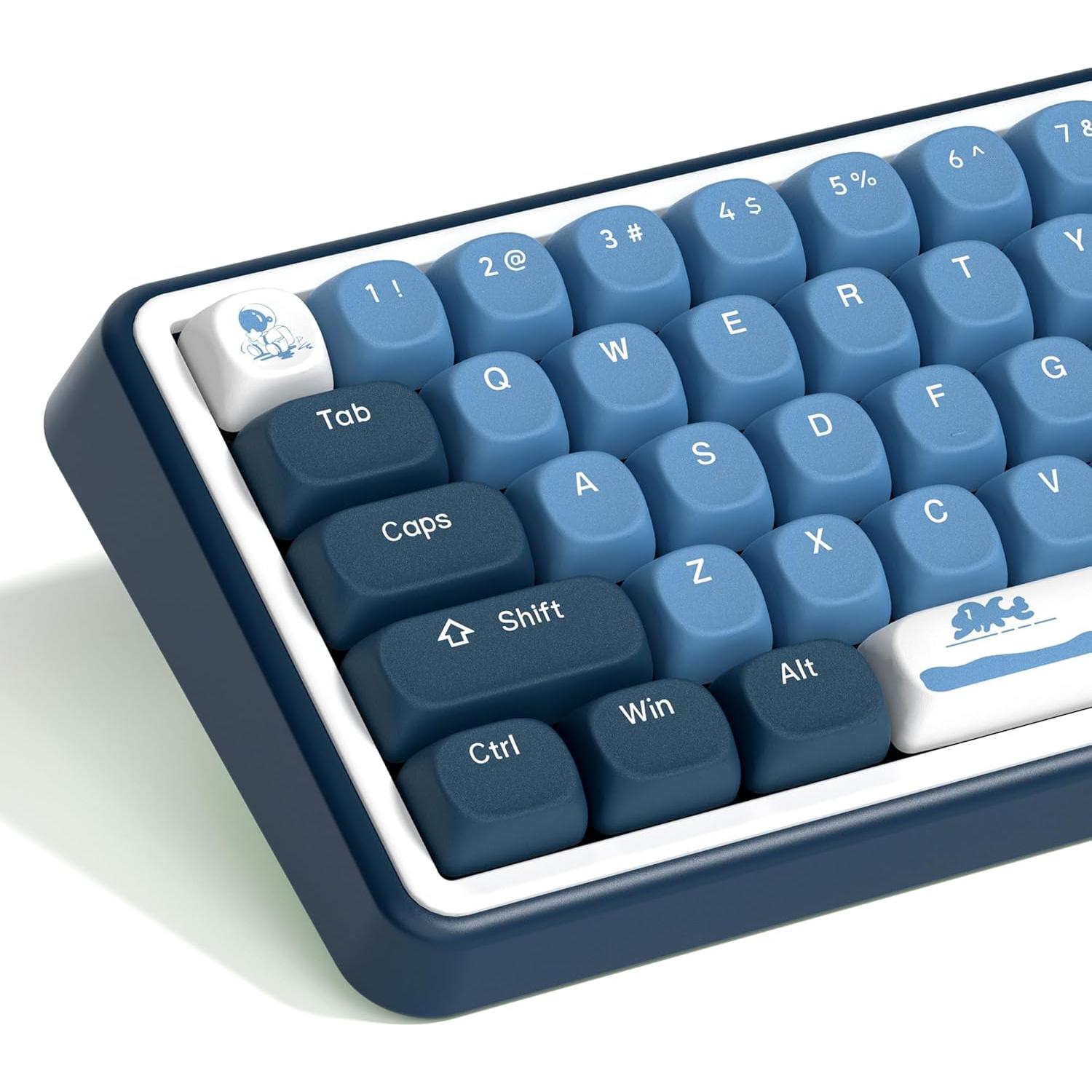 Juego de Teclas Dagaladoo Apollo PBT 130 Teclas Azul/Blanco