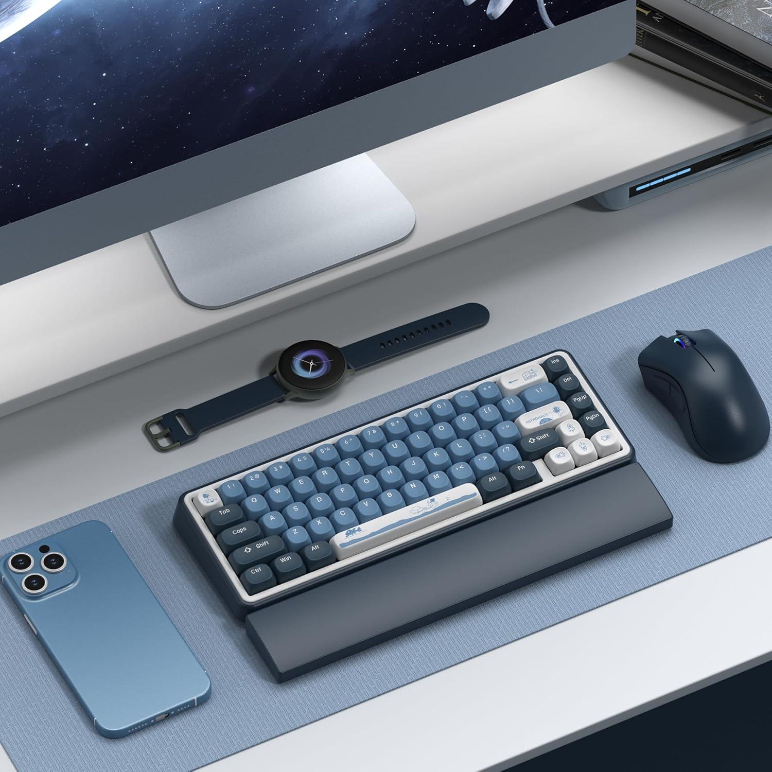 Juego de Teclas Dagaladoo Apollo PBT 130 Teclas Azul/Blanco