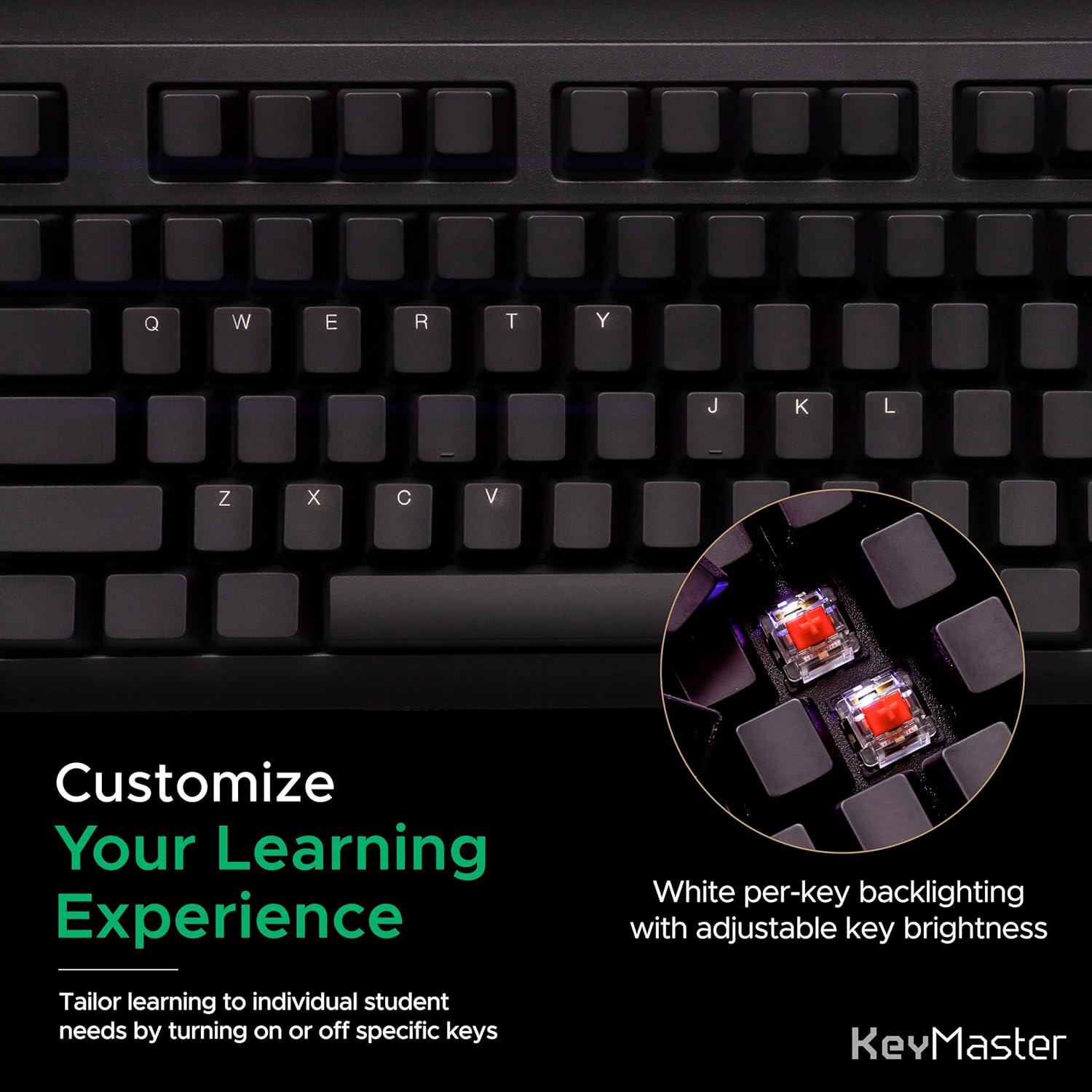 Teclado Mecánico KeyMaster 104 Teclas con Retroiluminación