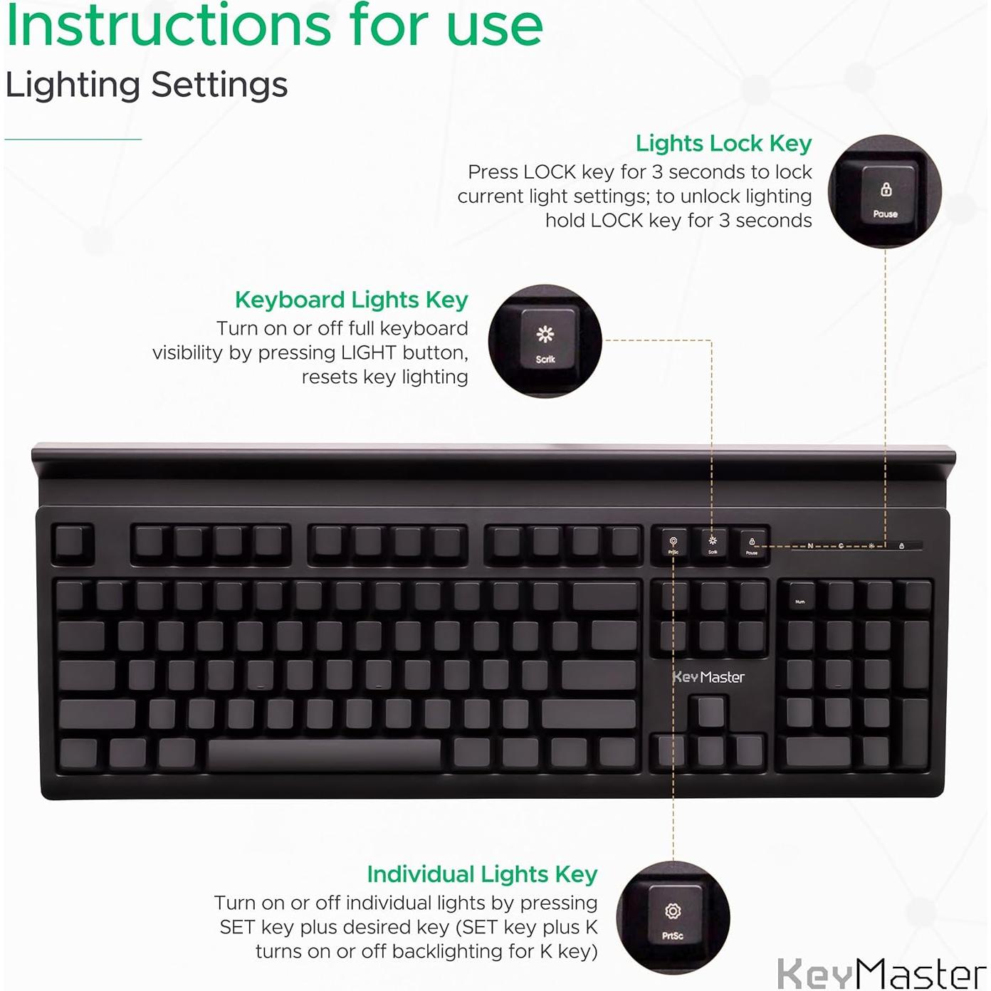 Teclado Mecánico KeyMaster 104 Teclas con Retroiluminación