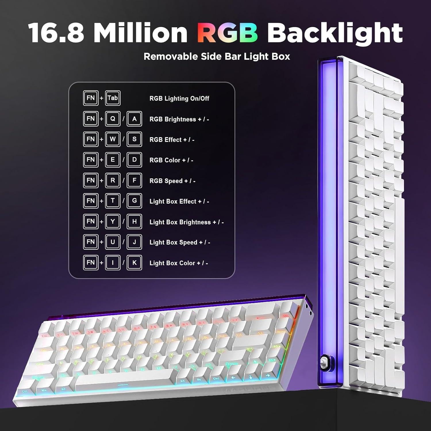 Teclado Mecánico Gaming MIKIBY NANO 68 RGB 60% Interruptores Hall