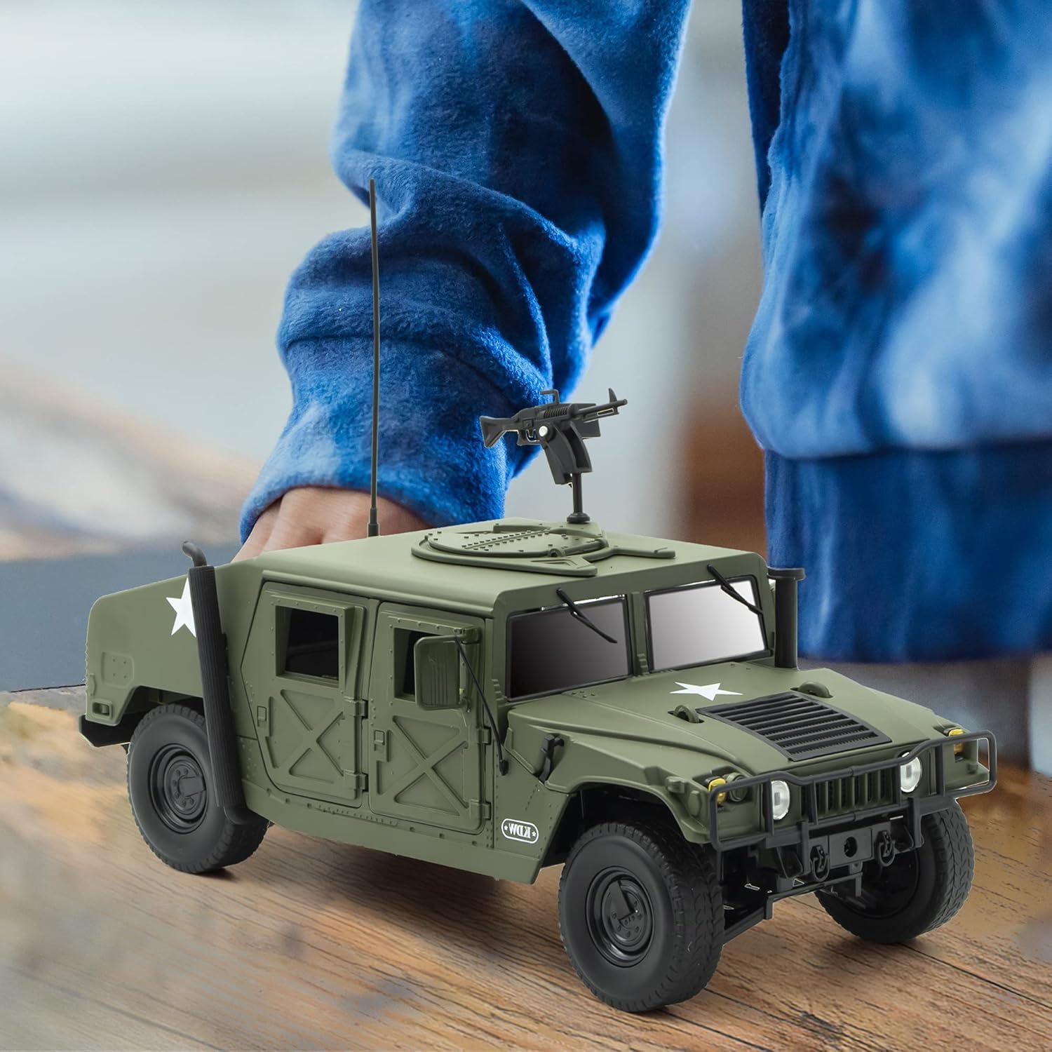 Coche Die Cast Militar Supdex 1:18 Fricción Metal Verde