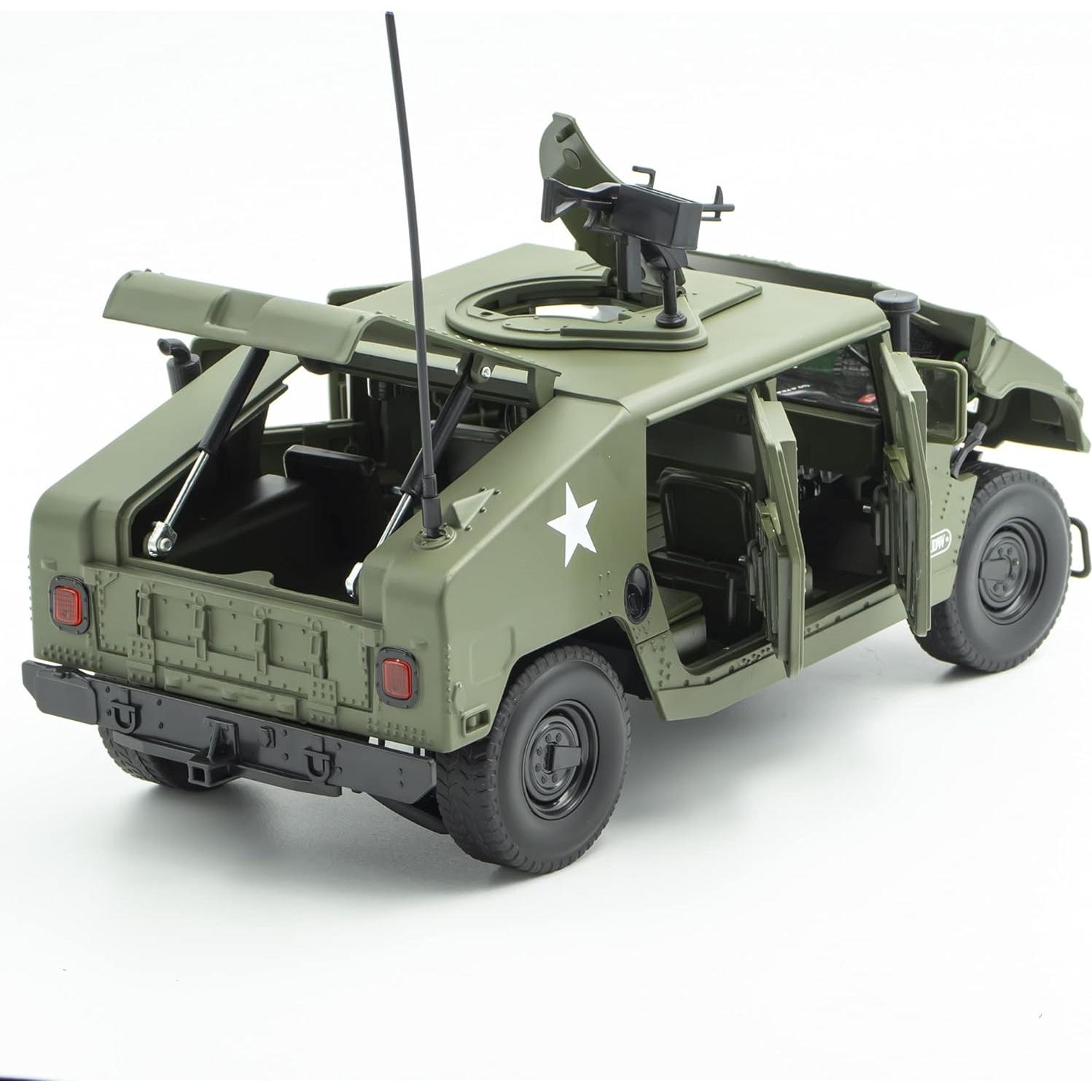 Coche Die Cast Militar Supdex 1:18 Fricción Metal Verde