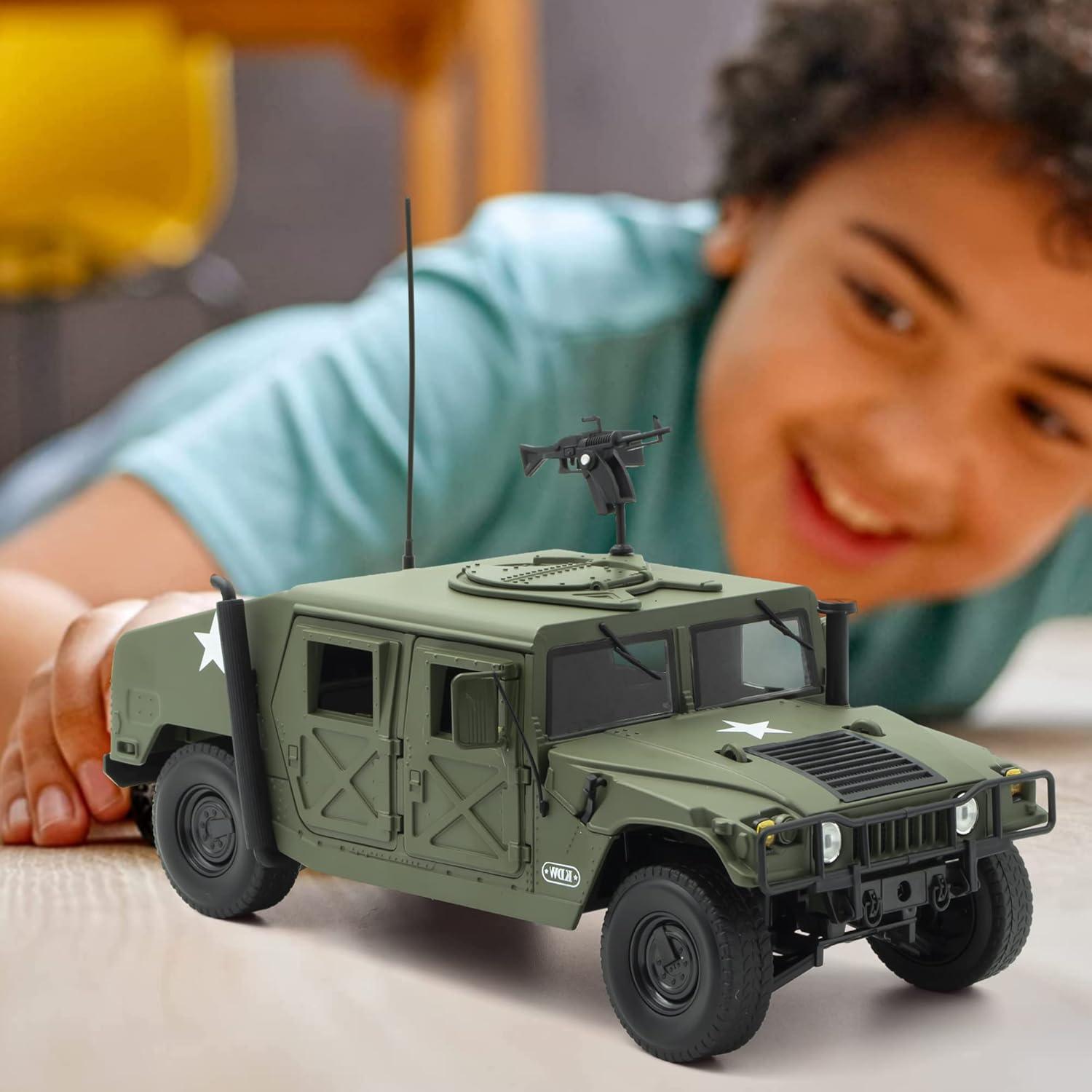 Coche Die Cast Militar Supdex 1:18 Fricción Metal Verde
