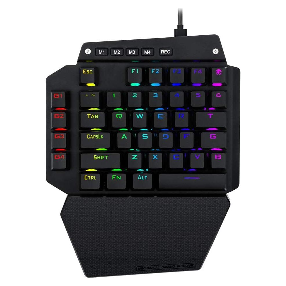 Teclado Mecánico para Juegos HUO JI, Interruptor Rojo, RGB