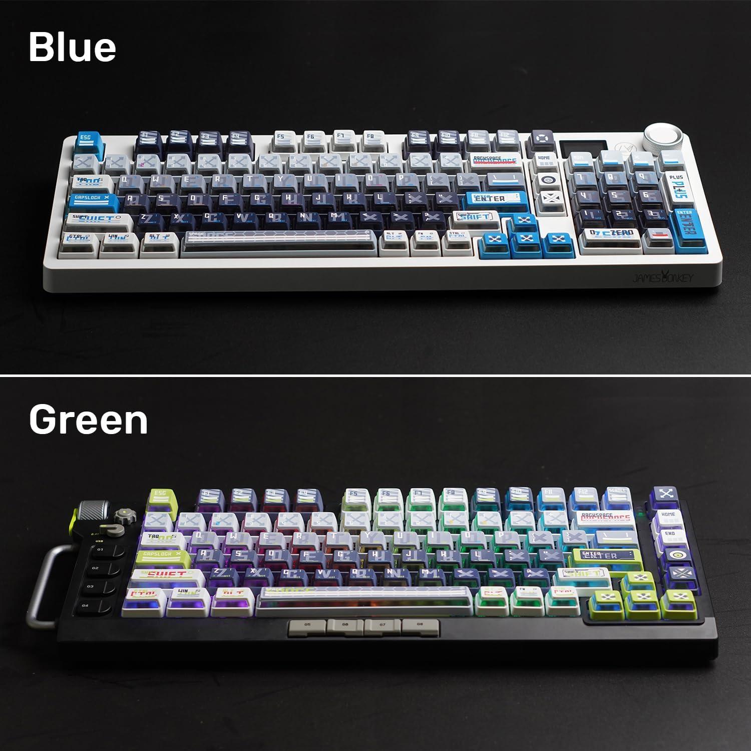 Juego de Teclas Mecánicas CAPXXX PBT + PC 130 Teclas Verde