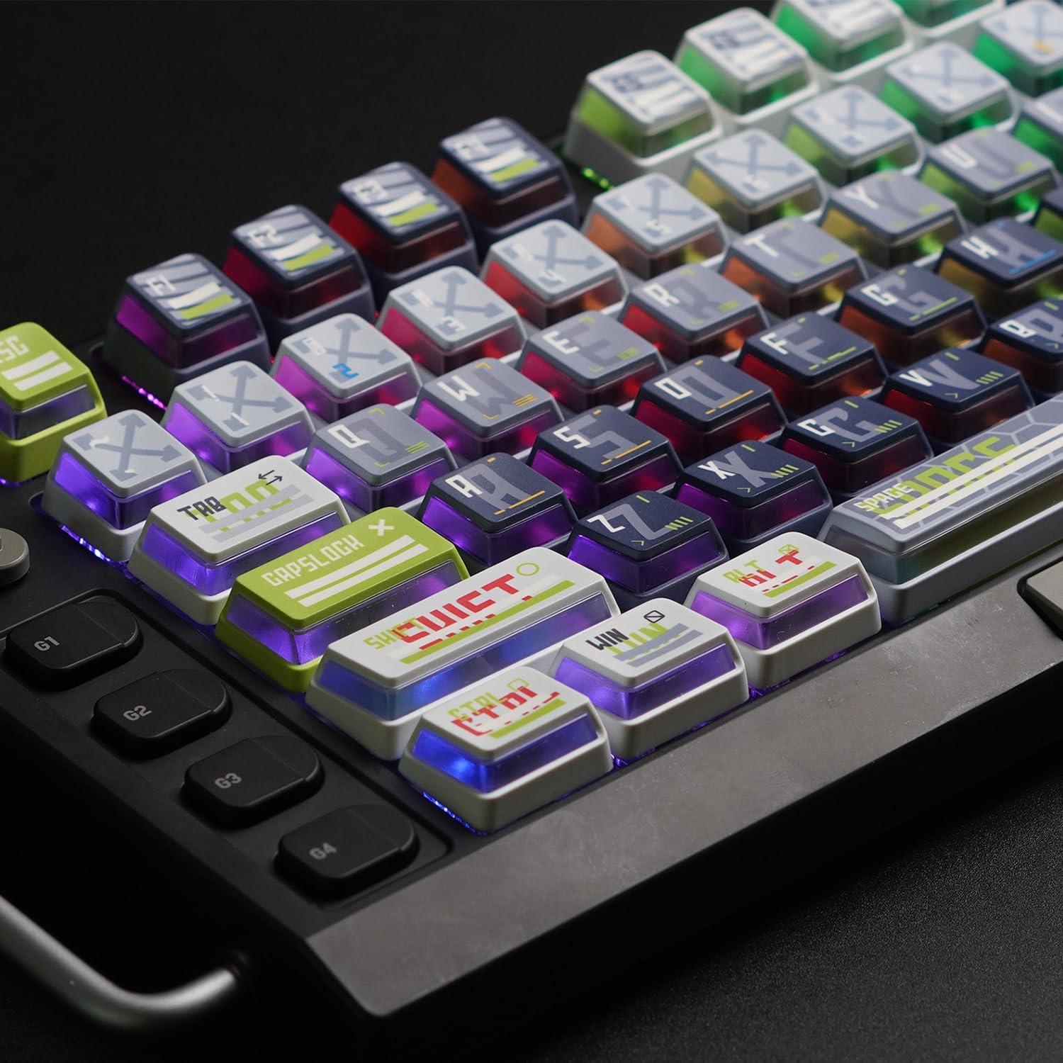 Juego de Teclas Mecánicas CAPXXX PBT + PC 130 Teclas Verde