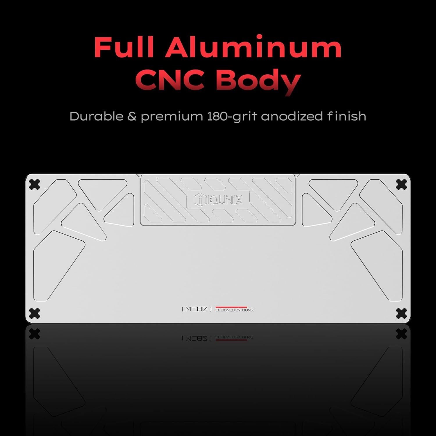 Teclado Mecánico IQUNIX MQ80 Inalámbrico RGB Plata