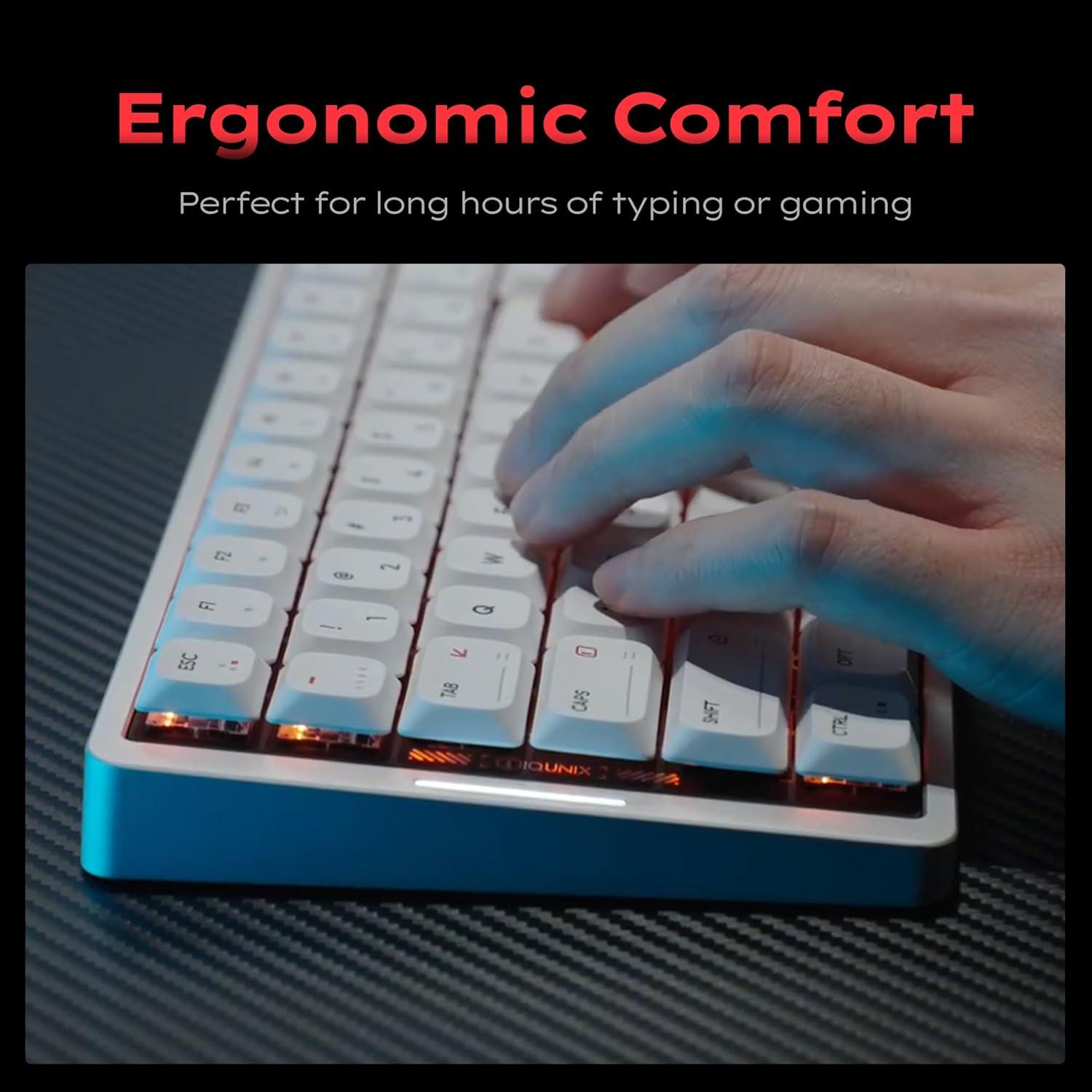 Teclado Mecánico IQUNIX MQ80 Inalámbrico RGB Plata