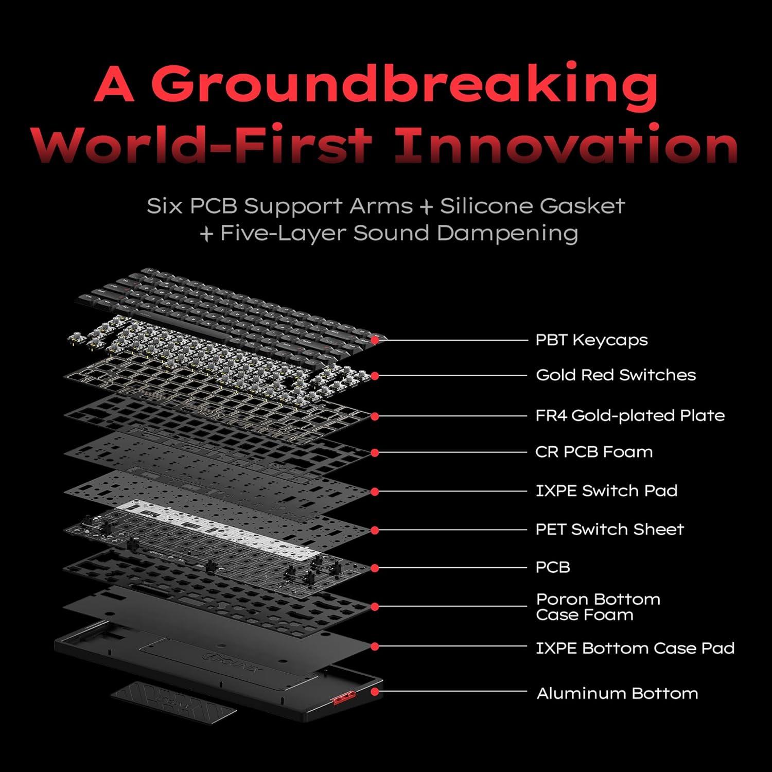 Teclado Mecánico IQUNIX MQ80 Inalámbrico RGB Plata