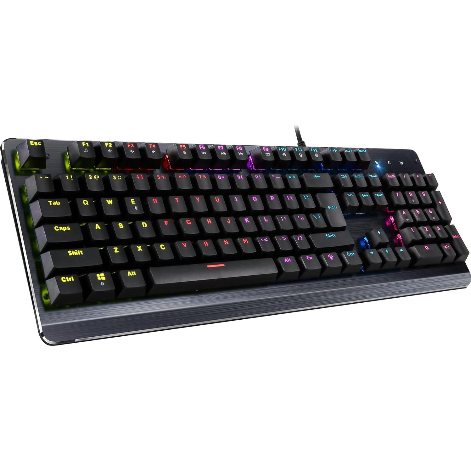 Teclado Mecánico USB Inland ProHT Retroiluminado LED Arcoíris