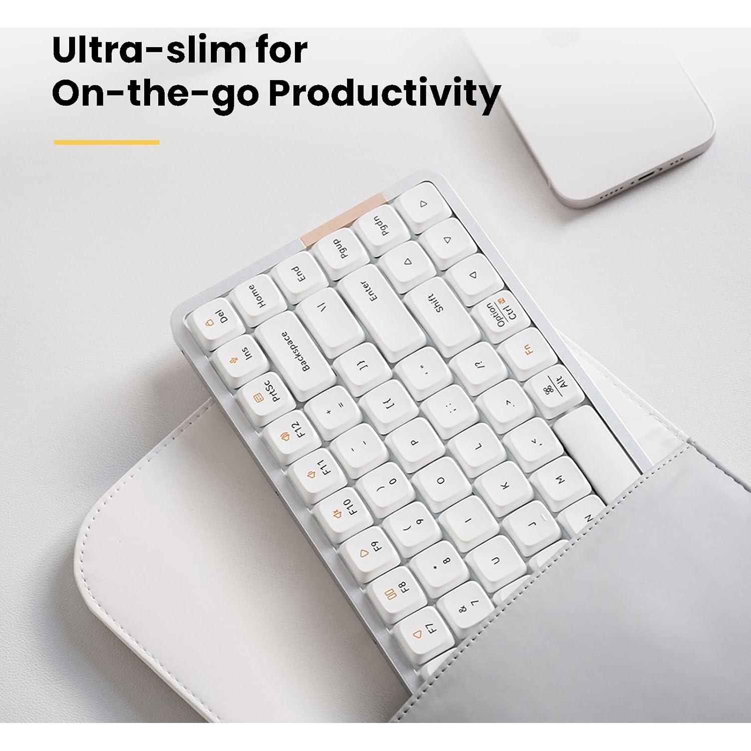 Teclado Mecánico Inalámbrico Lofree Flow84 Blanco 75% POM