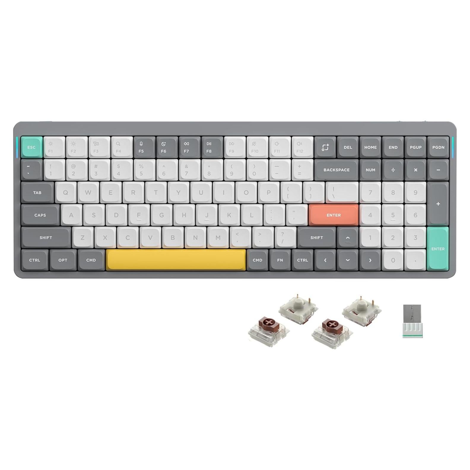 Teclado Mecánico Inalámbrico NuPhy Air96 V2 - Gris, Gateron Marrón