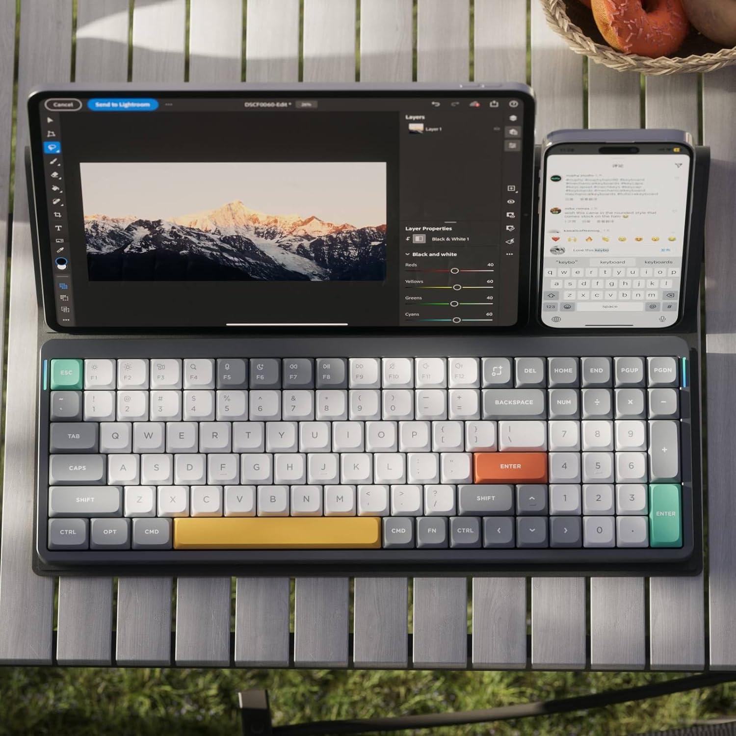 Teclado Mecánico Inalámbrico NuPhy Air96 V2 - Gris, Gateron Marrón