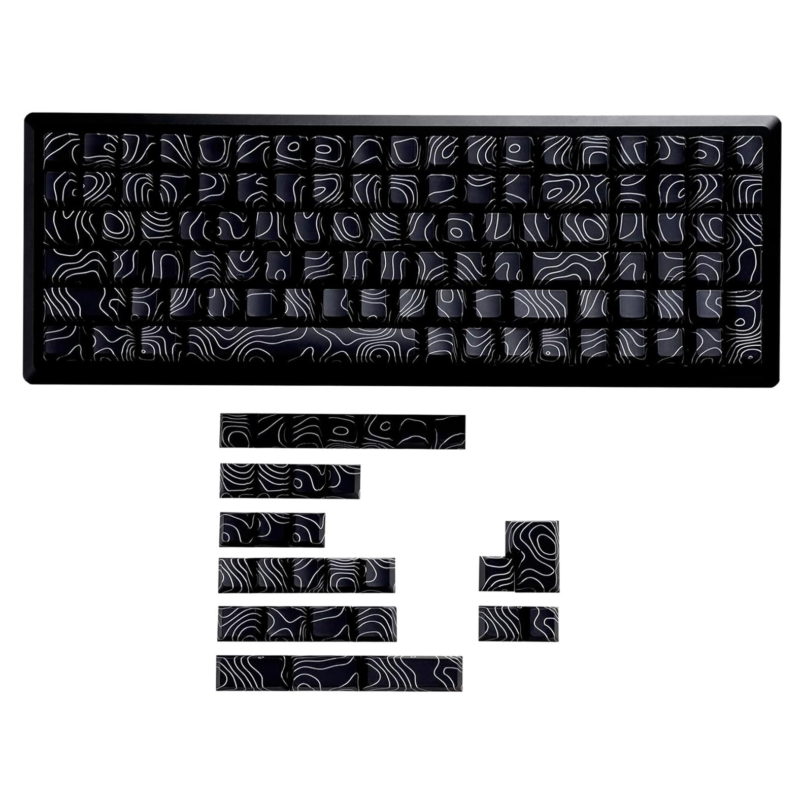 YMDK Teclado Mecánico Conjunto de Teclas PBT Cherry Contour 130 pcs