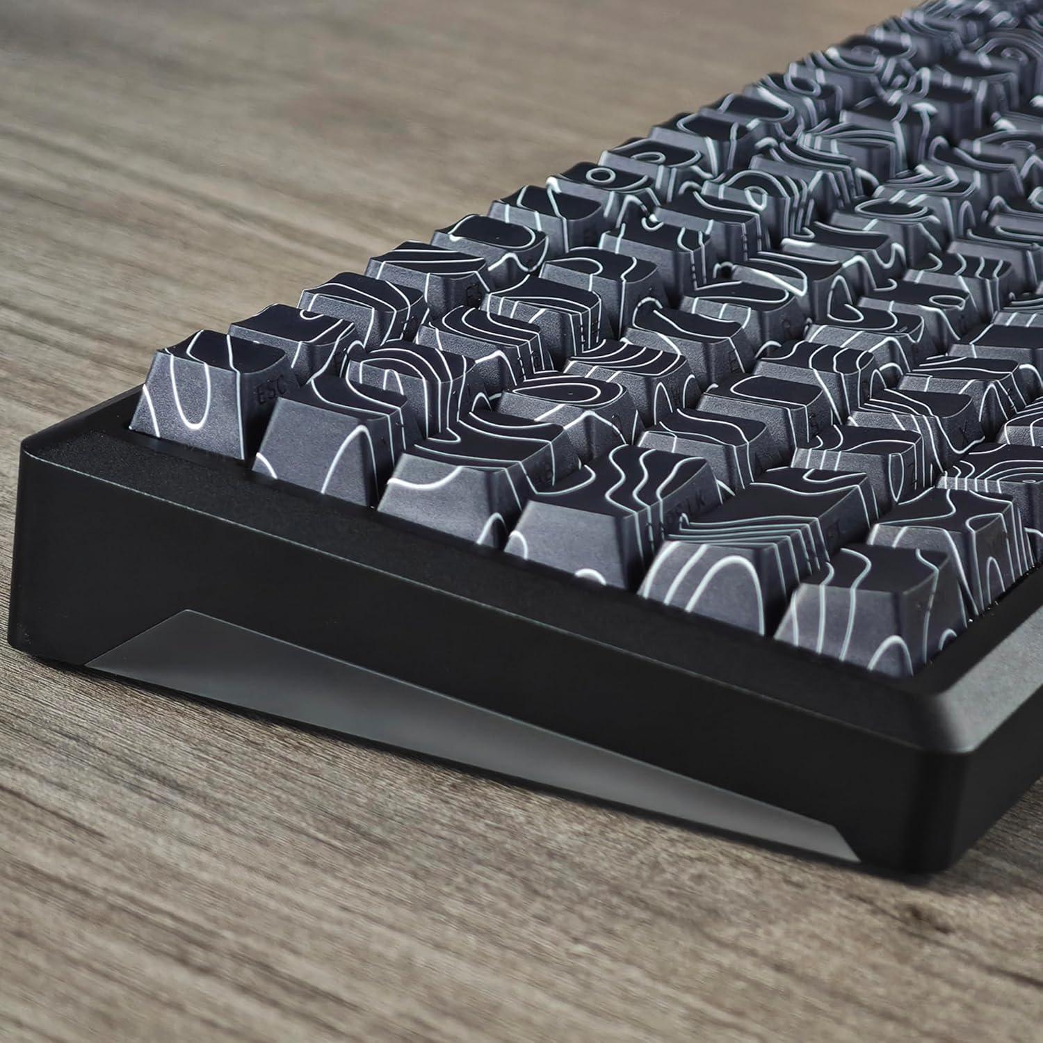 YMDK Teclado Mecánico Conjunto de Teclas PBT Cherry Contour 130 pcs