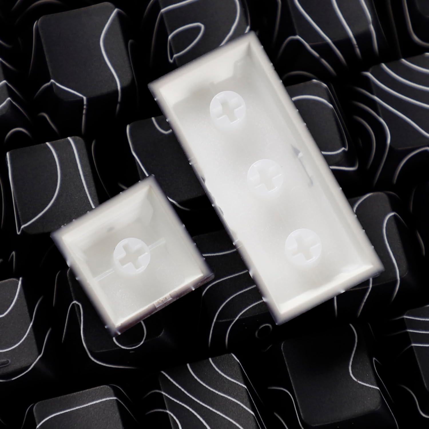 YMDK Teclado Mecánico Conjunto de Teclas PBT Cherry Contour 130 pcs