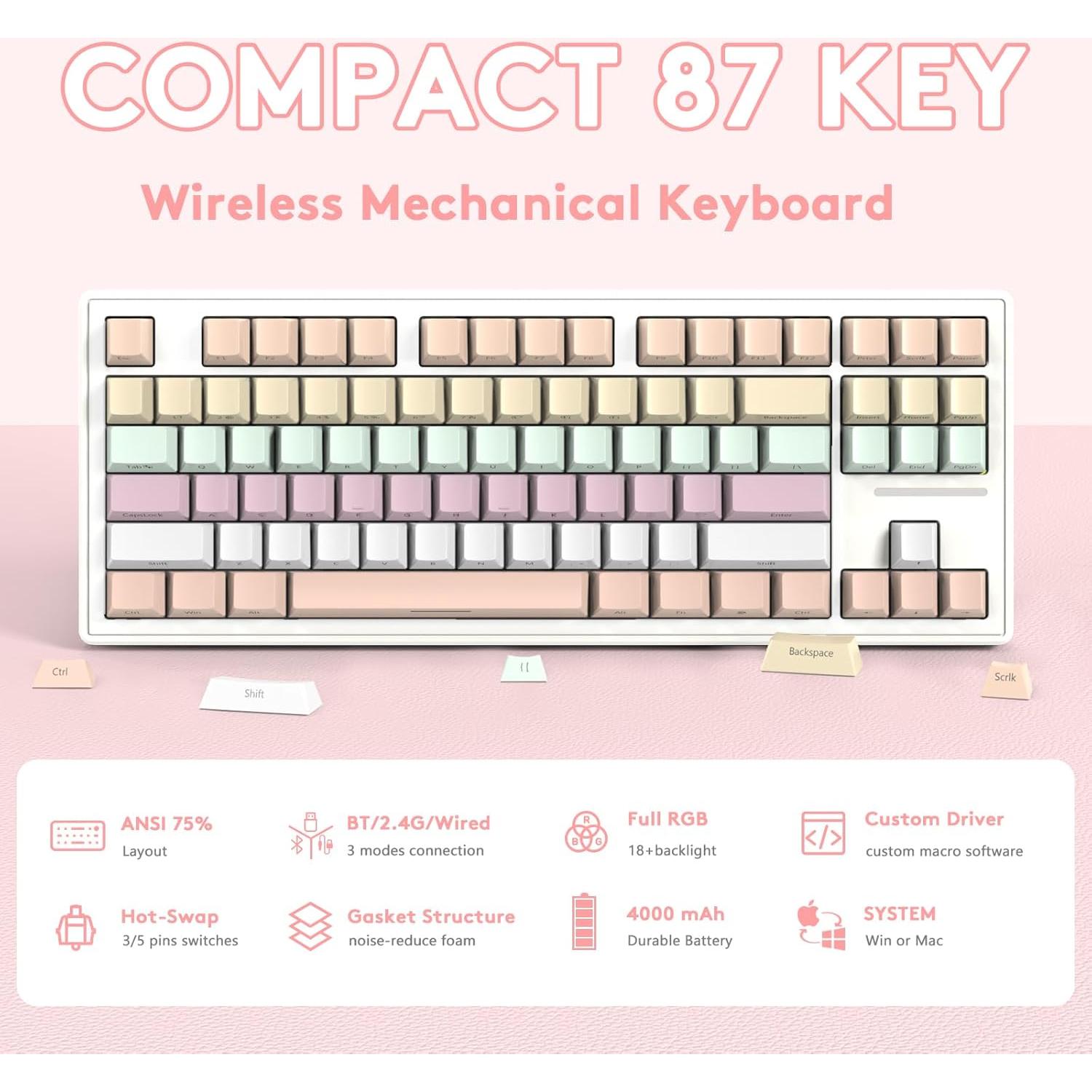 Teclado Gaming Inalámbrico ATTACK SHARK TKL RGB Chroma