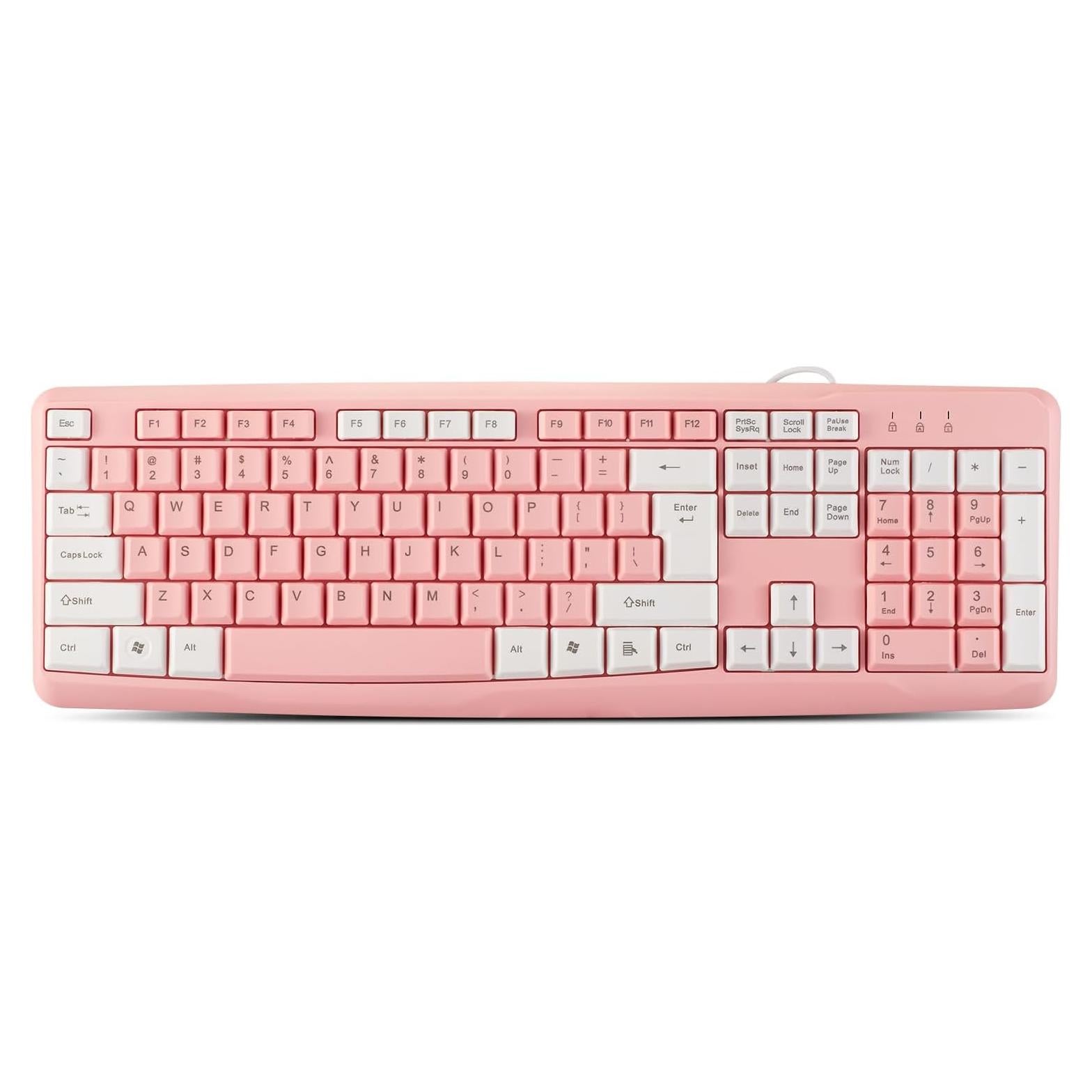 Teclado USB con Cable Guiheng Silent-Touch Ergonómico