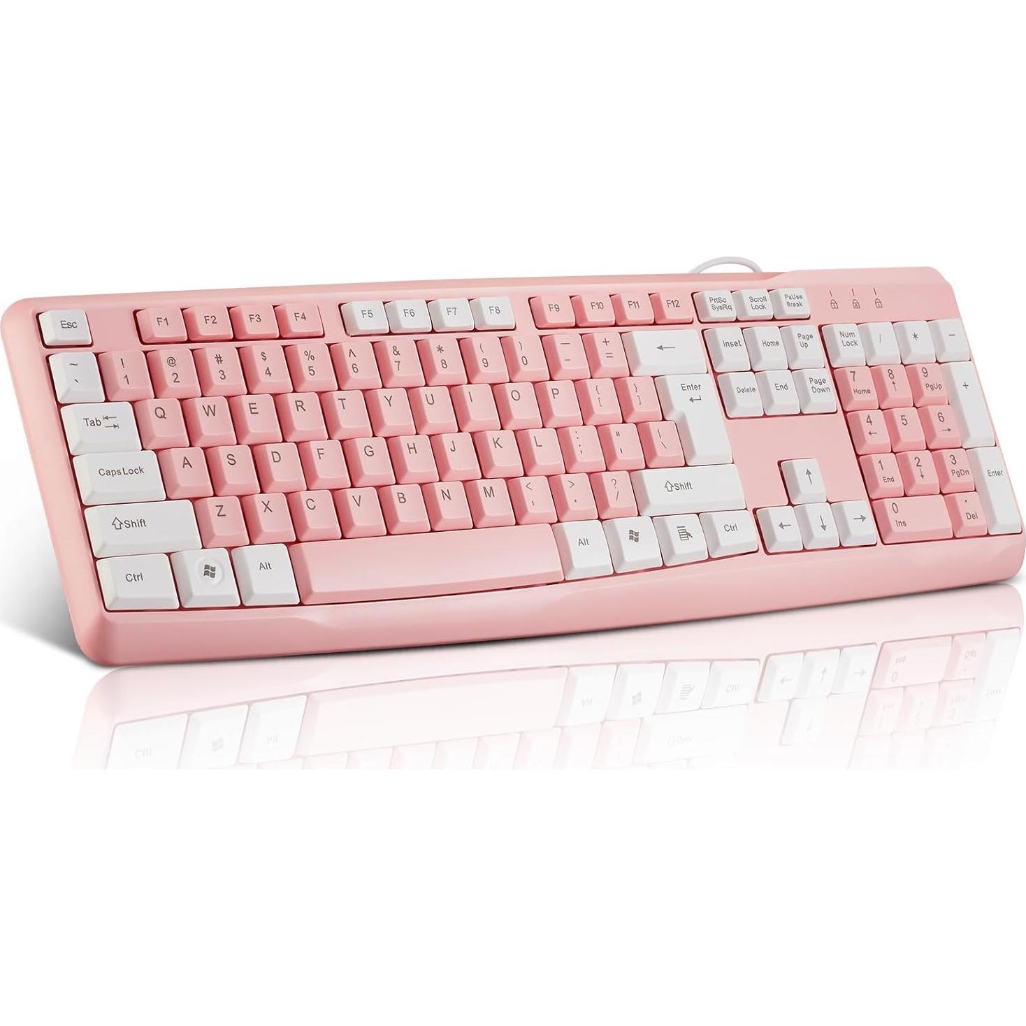 Teclado USB con Cable Guiheng Silent-Touch Ergonómico