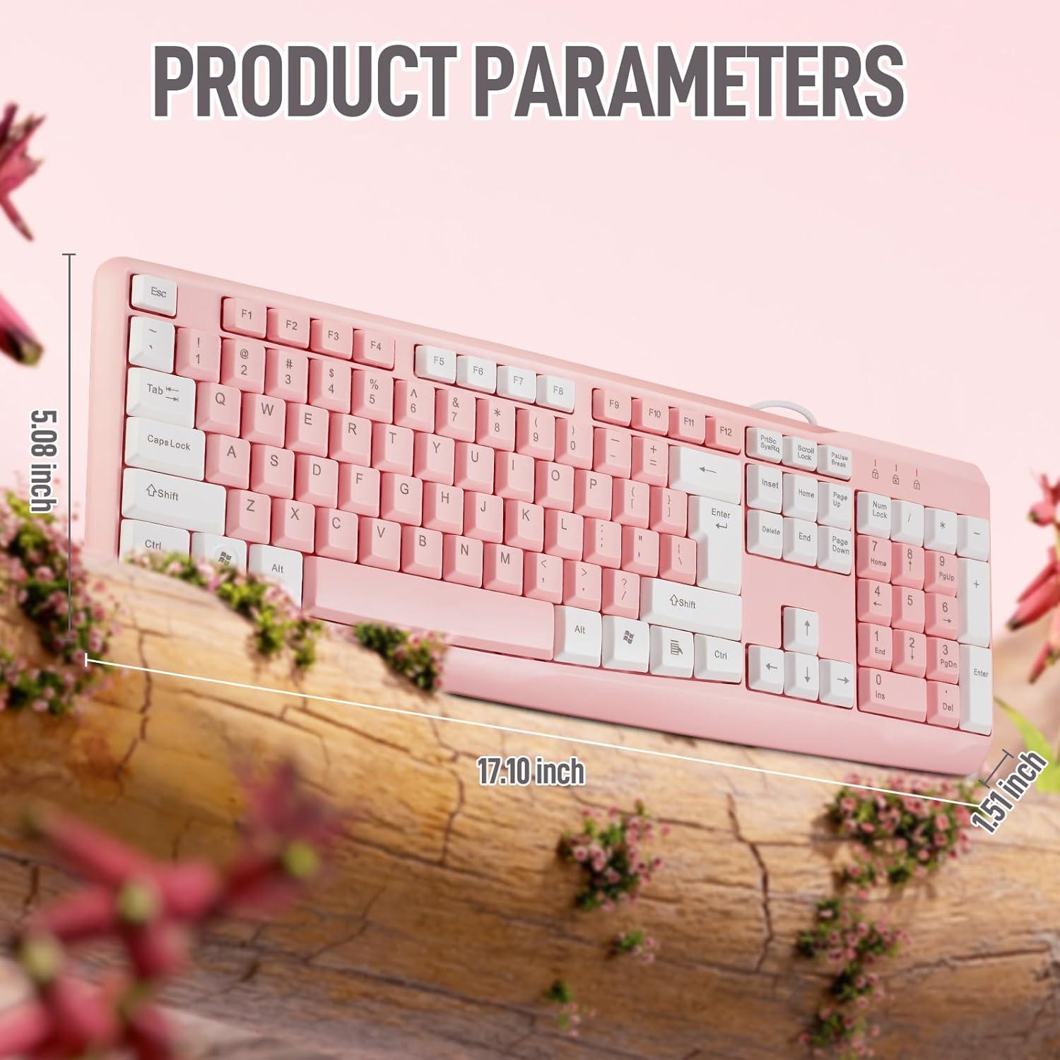 Teclado USB con Cable Guiheng Silent-Touch Ergonómico