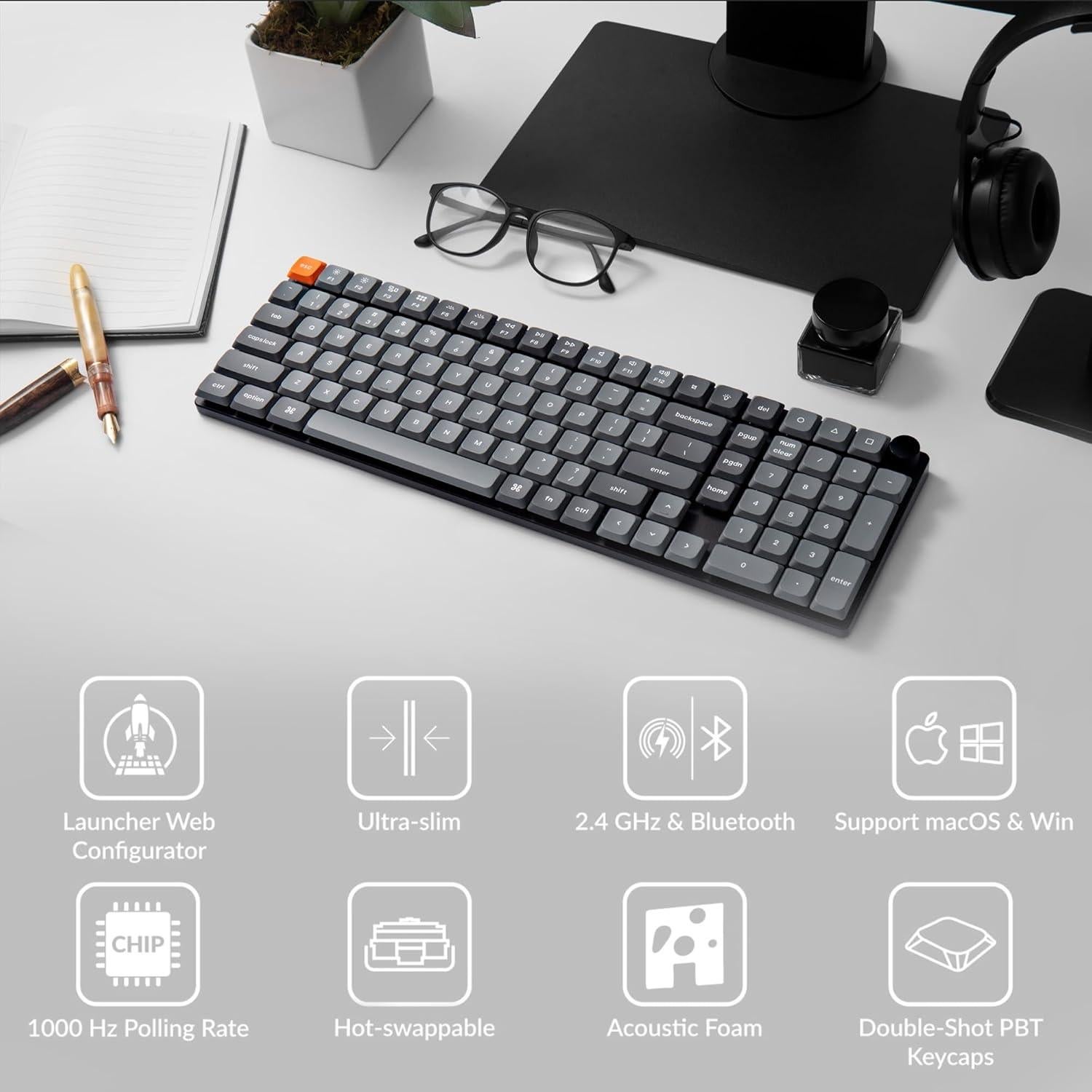 Teclado Mecánico Inalámbrico Keychron K17 Max RGB 96%