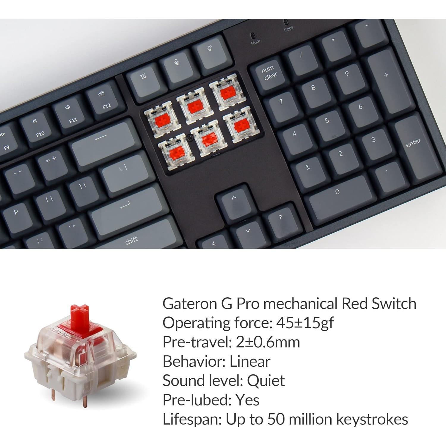 Teclado Mecánico Inalámbrico Keychron K10 RGB 104 Teclas