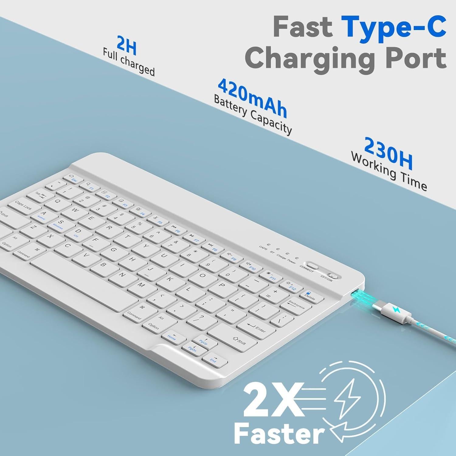 Funda de Teclado TQQ para iPad Pro 11" M4 2024 - Gris