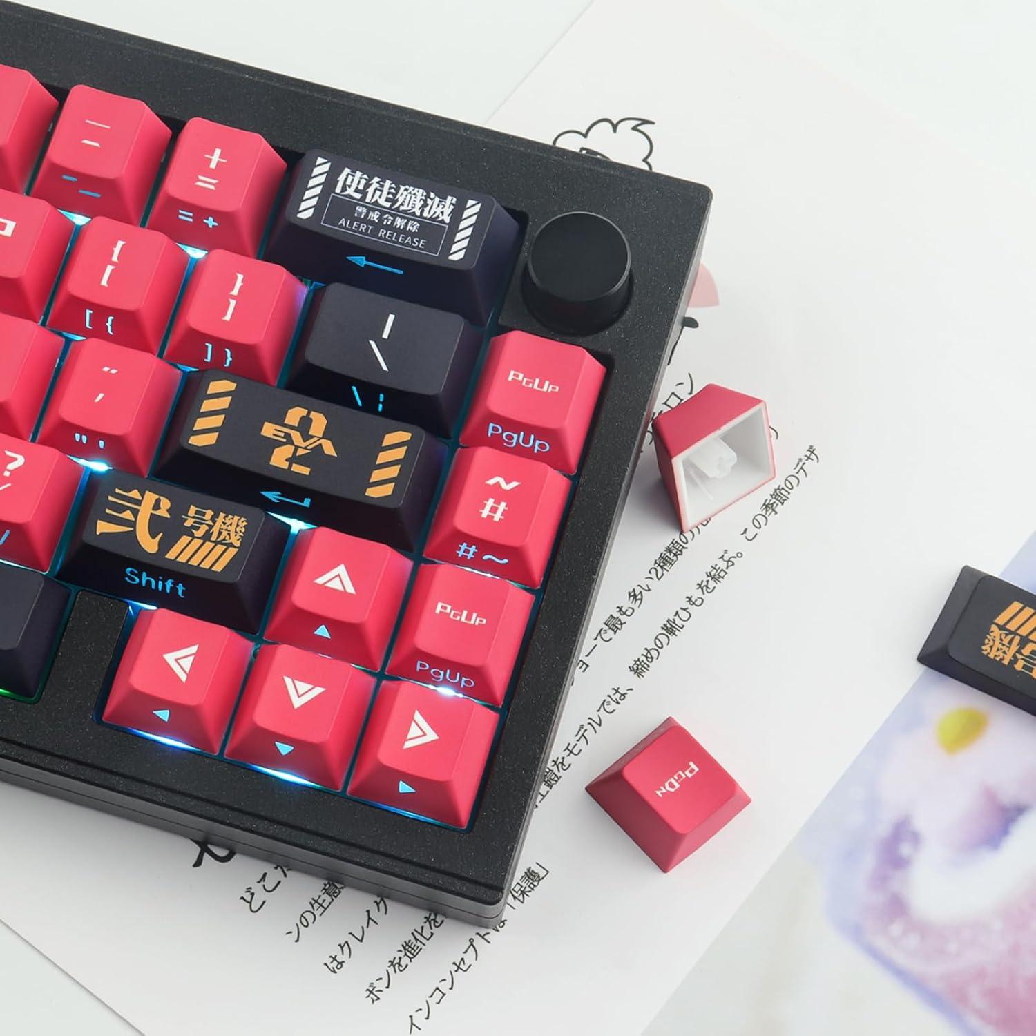 Juego de Teclas Mecánicas JOMKIZ PBT 129 Teclas Cherry Rojo