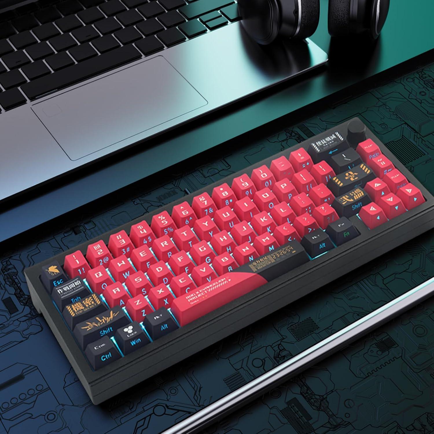 Juego de Teclas Mecánicas JOMKIZ PBT 129 Teclas Cherry Rojo