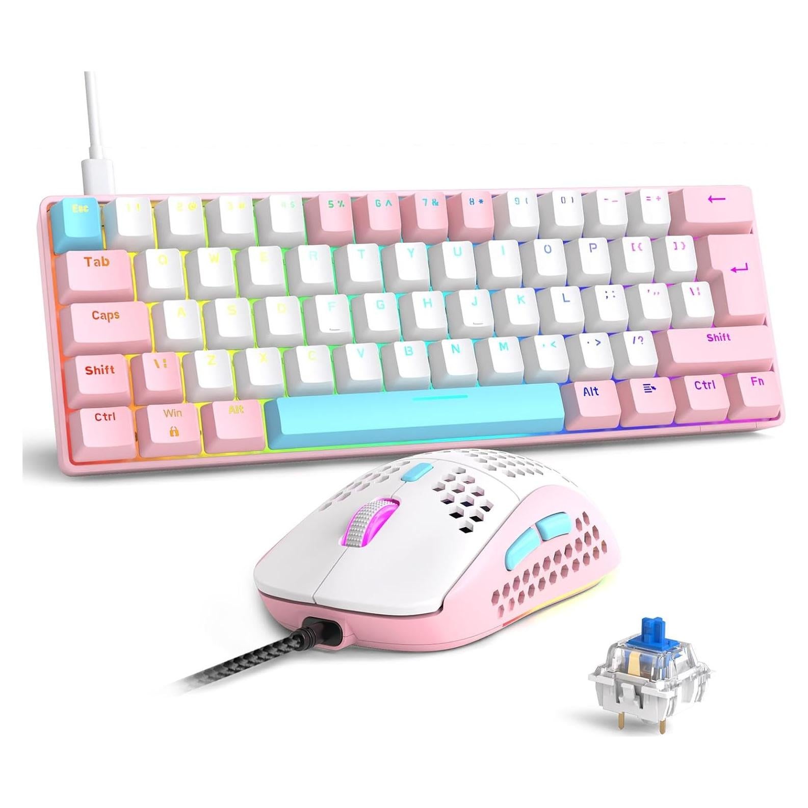 Teclado Mecánico Gaming LEAVEN TKL 60% RGB Retroiluminado