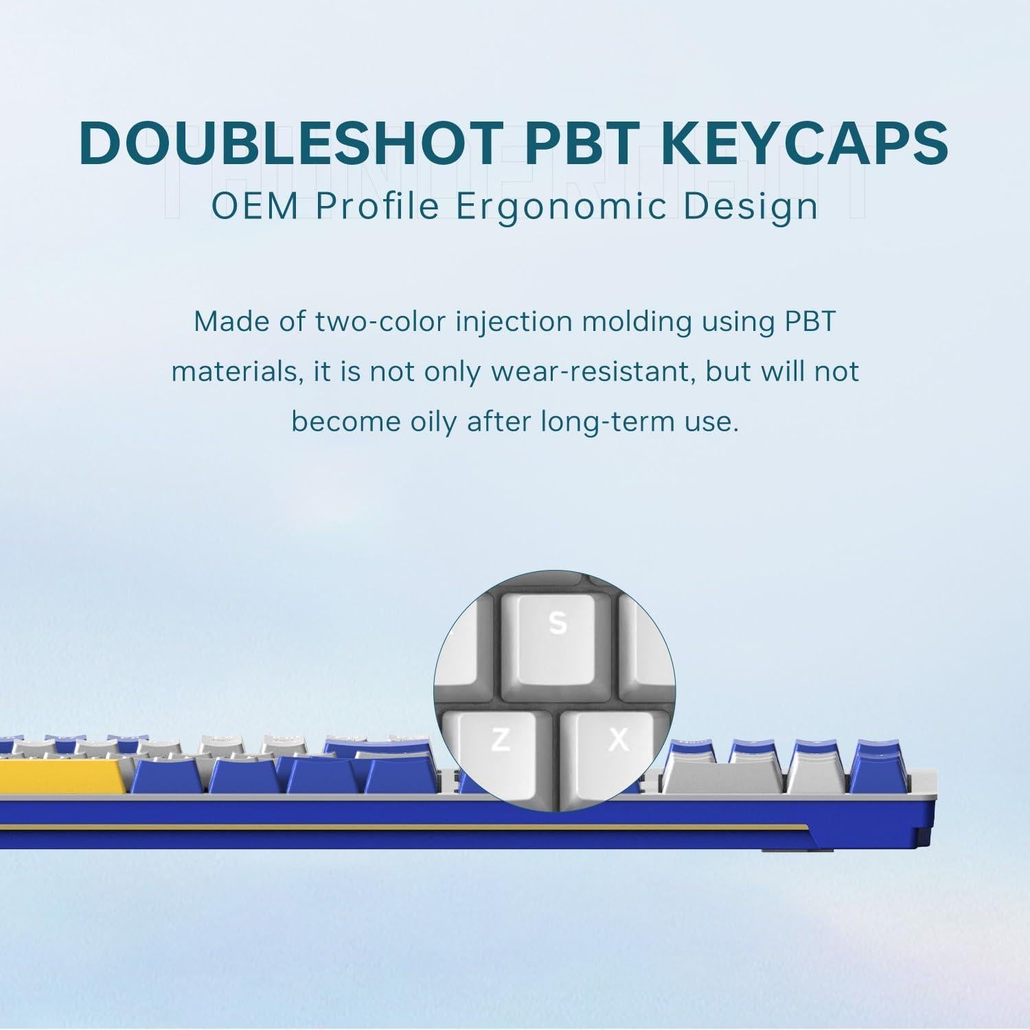 Teclado Mecánico Thunderobot K104 RGB 104 Teclas PBT Azul