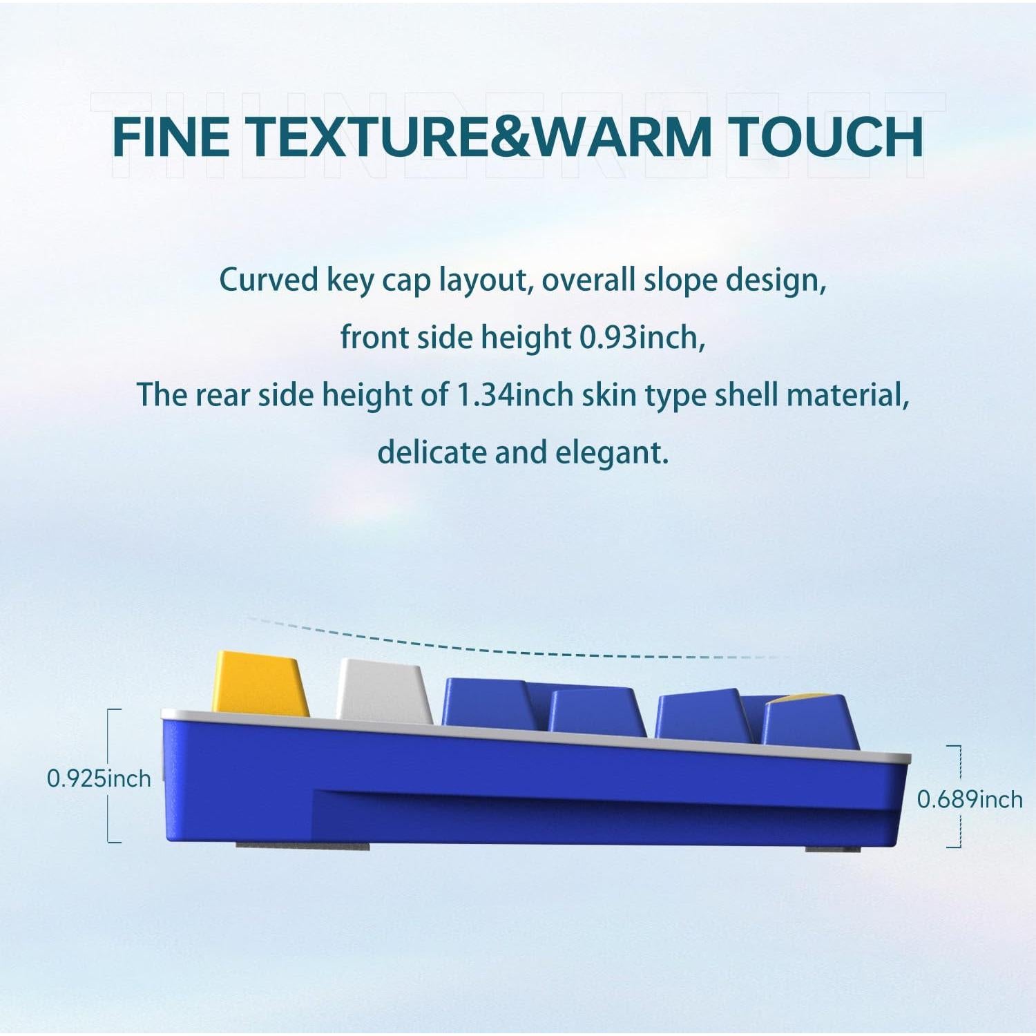 Teclado Mecánico Thunderobot K104 RGB 104 Teclas PBT Azul