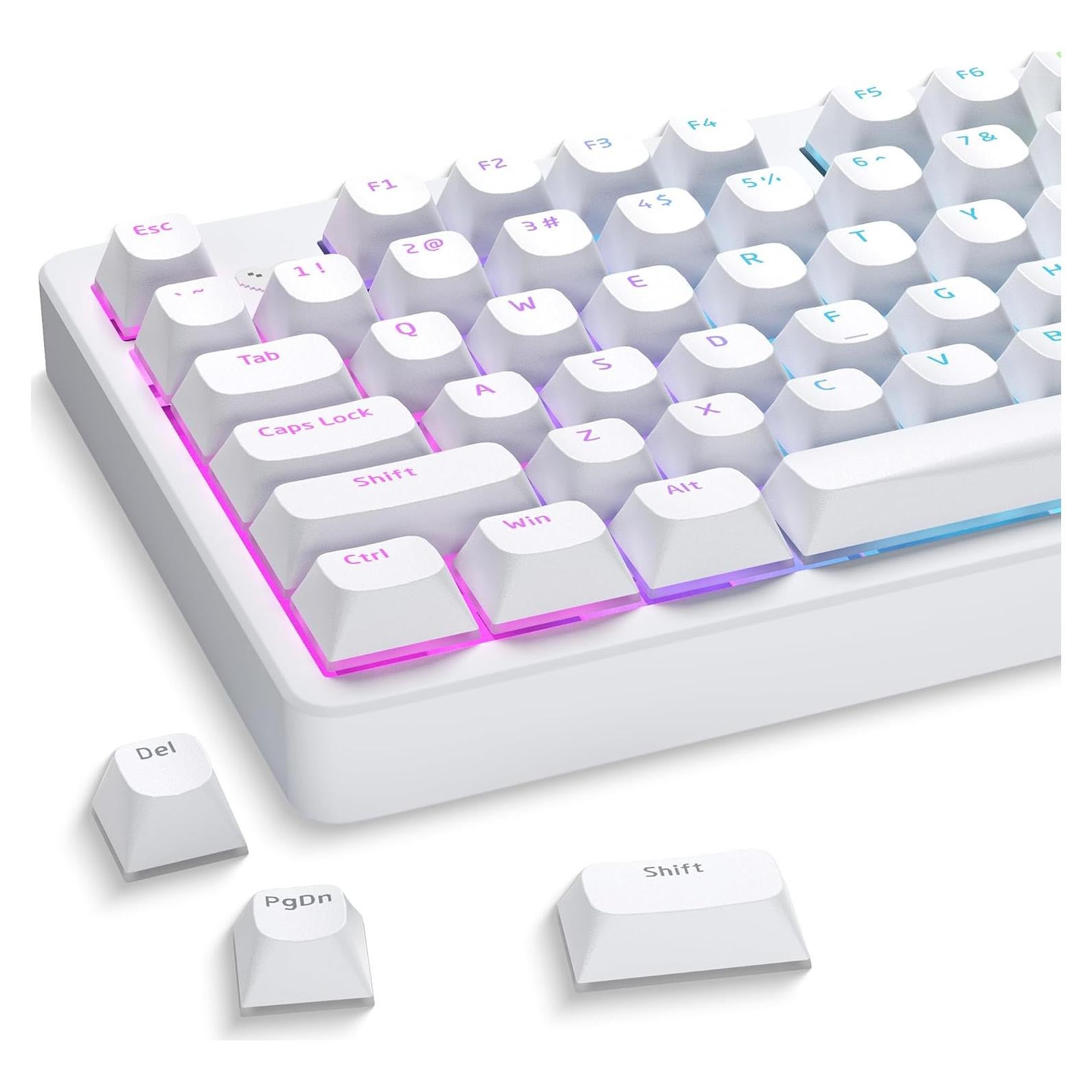 Conjunto de Teclas PBT Blancas GMKWTL 117 Teclas RGB