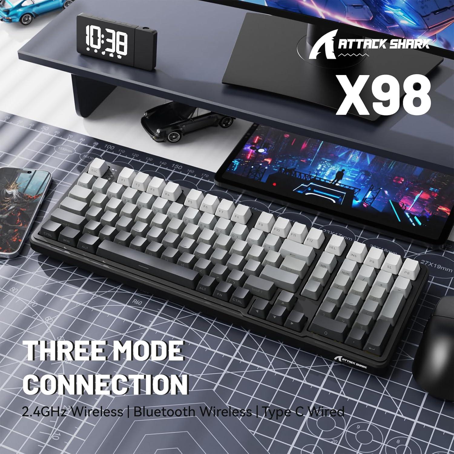 Teclado Mecánico Inalámbrico ATTACK SHARK X98 RGB 1.22kg