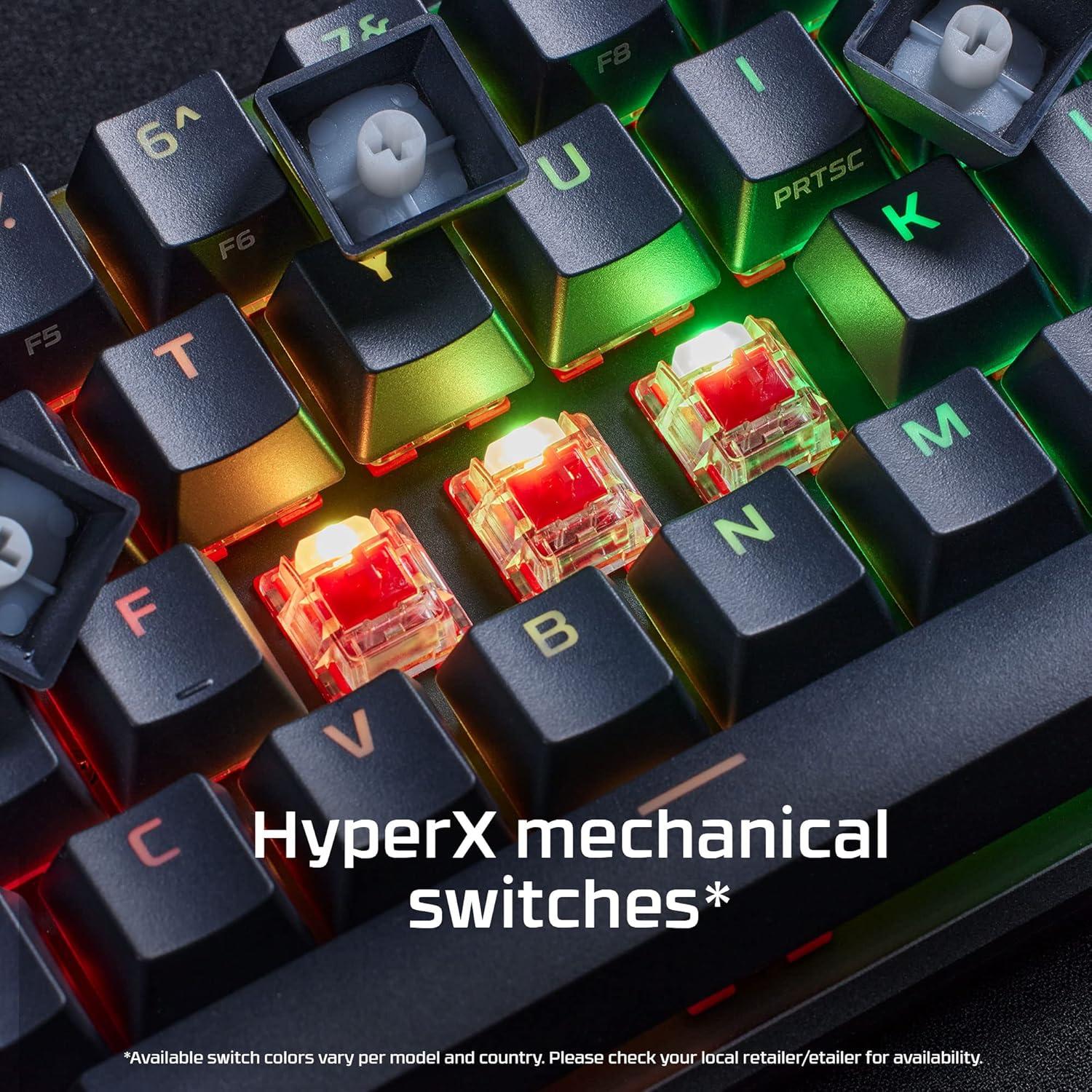 Teclado mecánico HyperX Alloy Origins 65 RGB - Interruptores Rojos