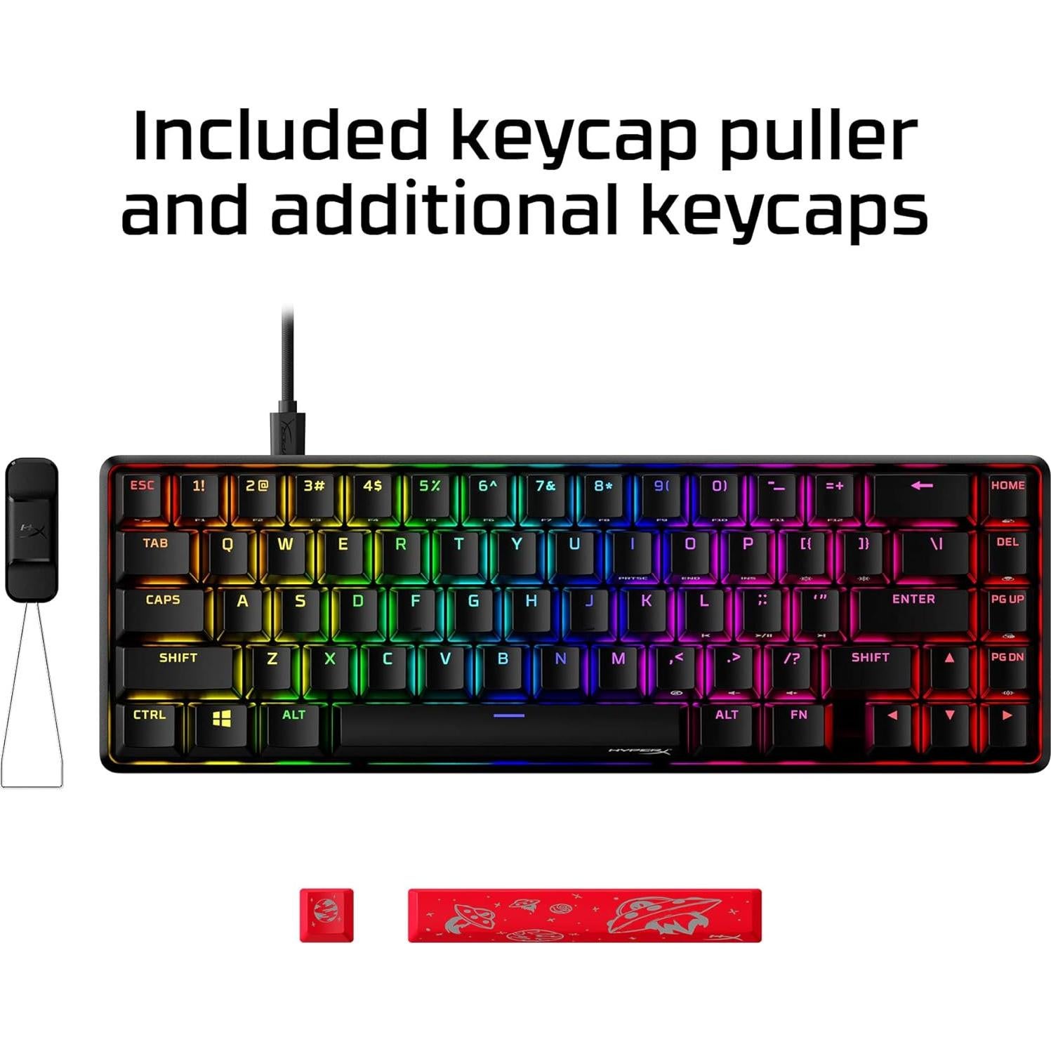 Teclado mecánico HyperX Alloy Origins 65 RGB - Interruptores Rojos