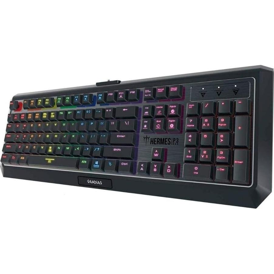 Teclado Gaming Mecánico GAMDIAS Hermes P3 RGB Bajo Perfil