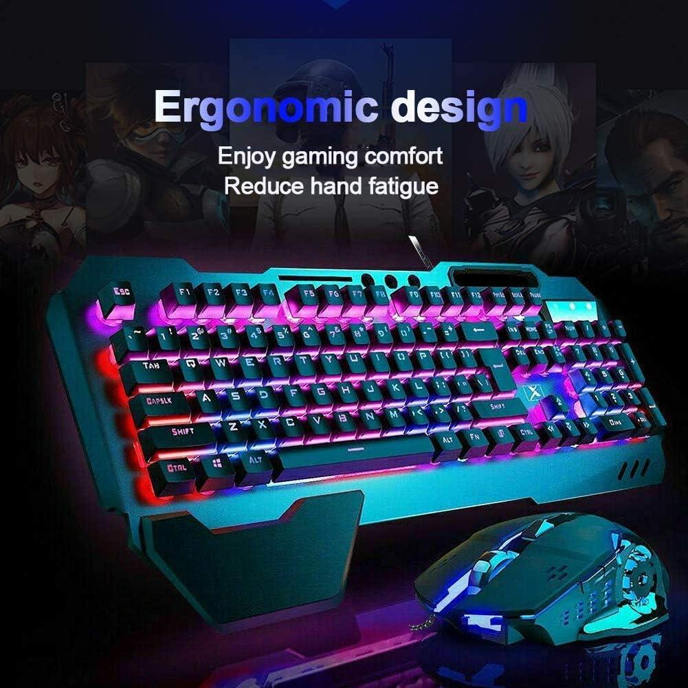 Combo Teclado Mecánico y Ratón RGB FELiCON K13 con Alfombrilla