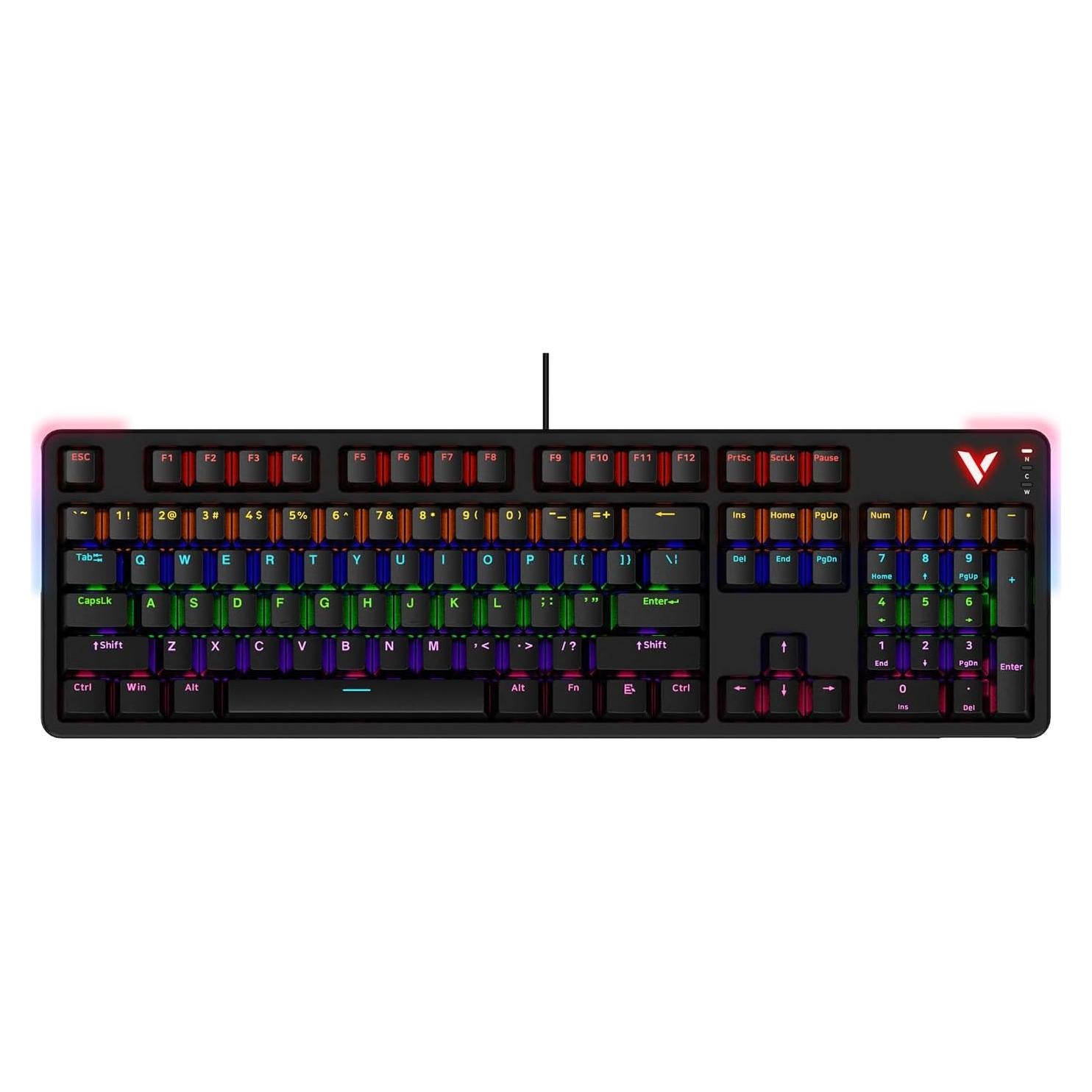 Teclado Mecánico Rapoo V500Pro RGB 104 Teclas Anti-Ghosting