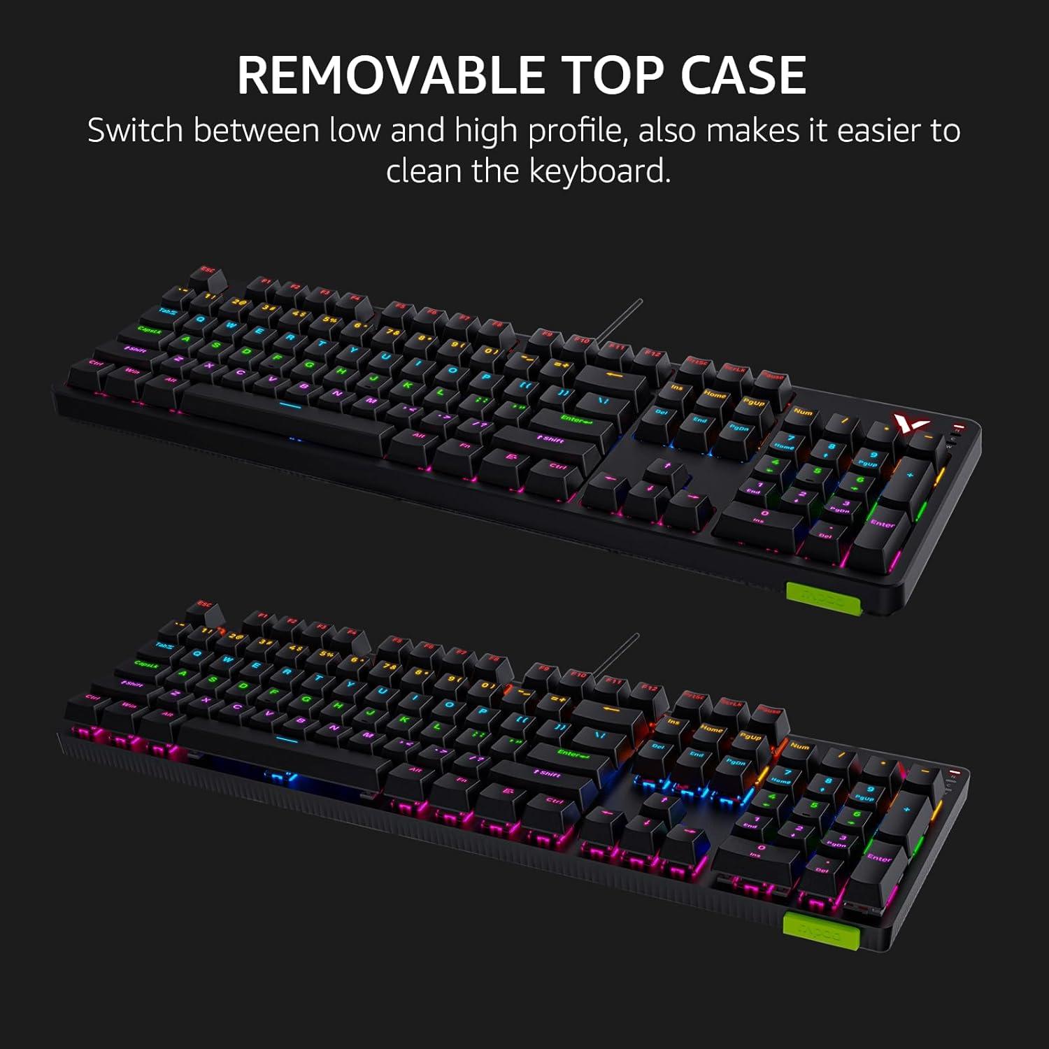 Teclado Mecánico Rapoo V500Pro RGB 104 Teclas Anti-Ghosting