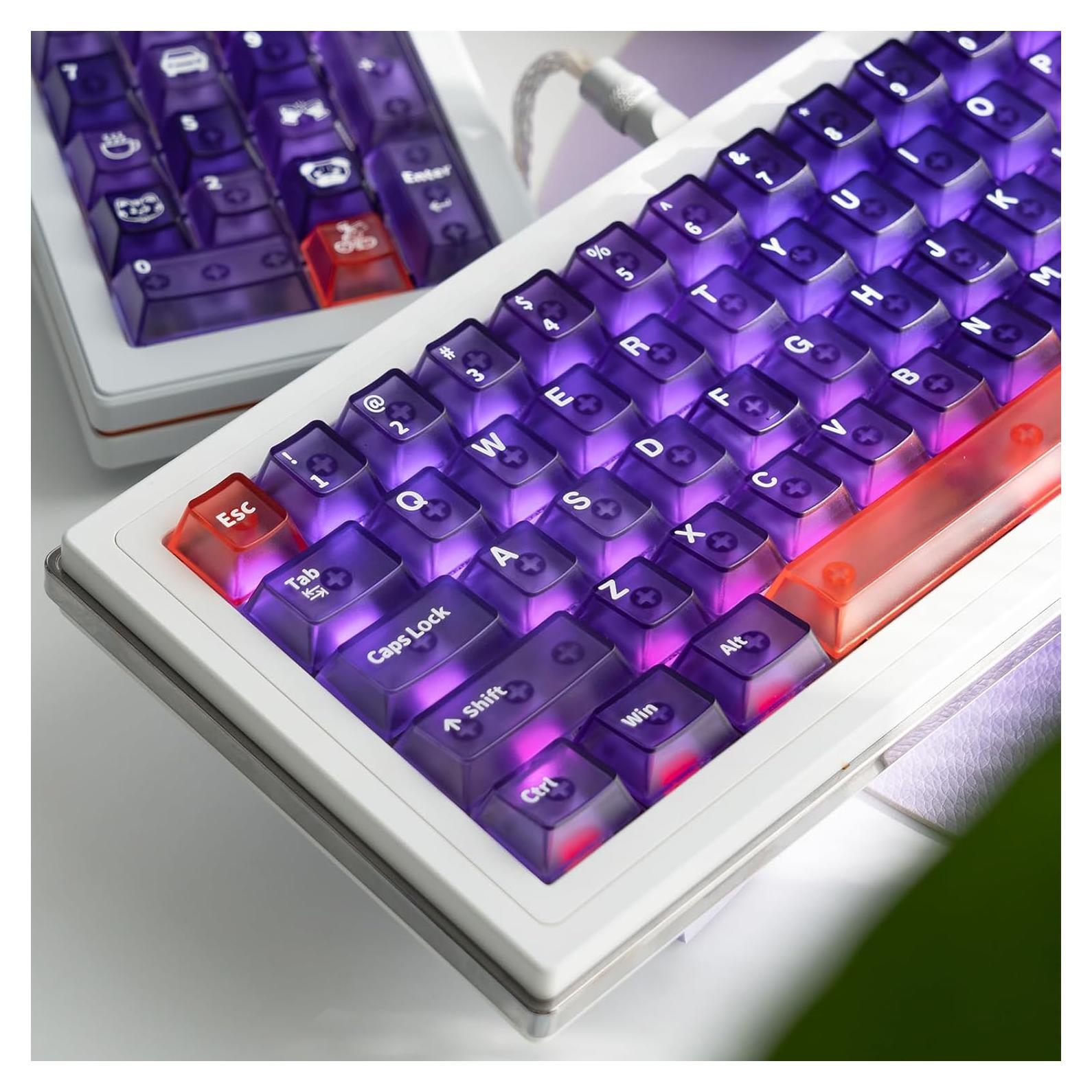 Conjunto de Teclas Transparentes Moradas Hunfuthr 150 Piezas