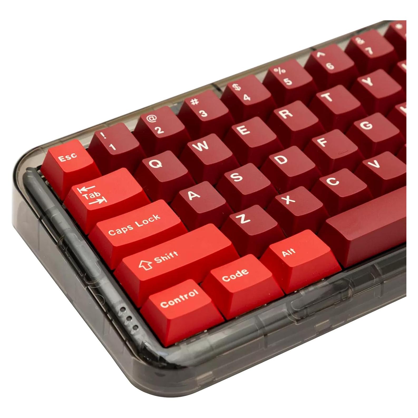 Juego de Teclas PBT Rojas GEKUCAP 173 Teclas Cherry MX