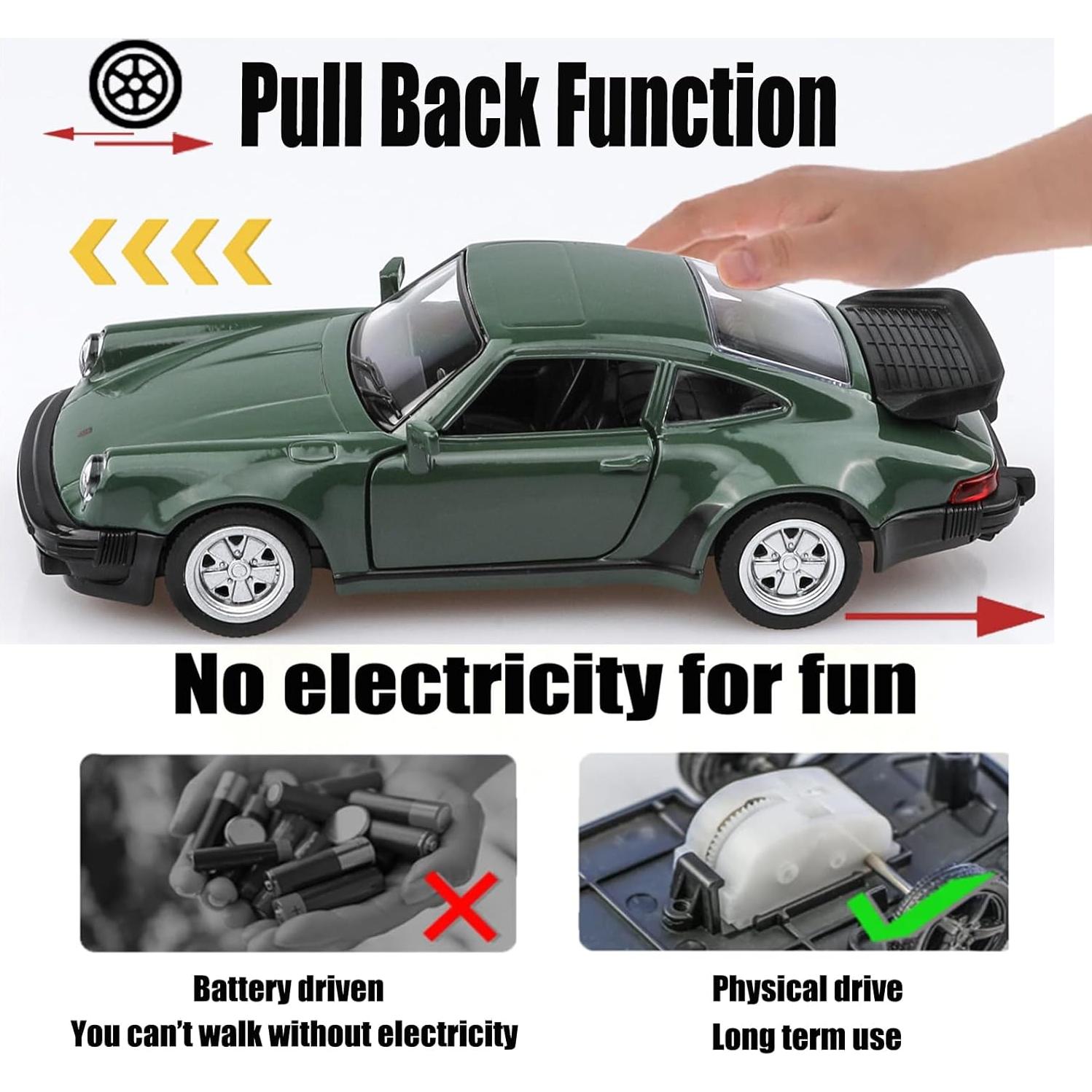 Coche de metal a escala 1/36 Porsche 911 Turbo 1978 TOKAXI