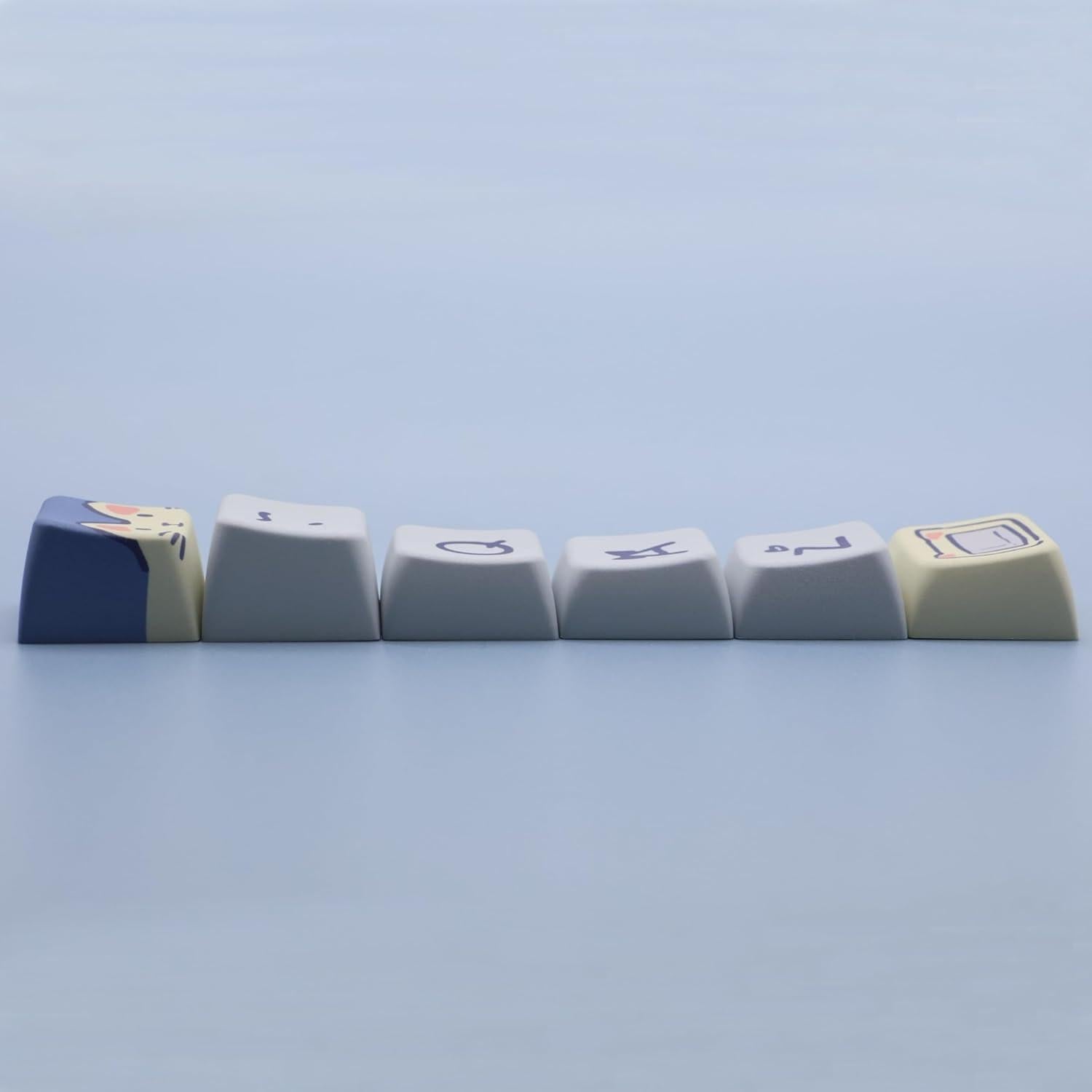 Juego de Teclas Mecánicas Personalizadas PBT MDA Gato Azul - 148 Teclas