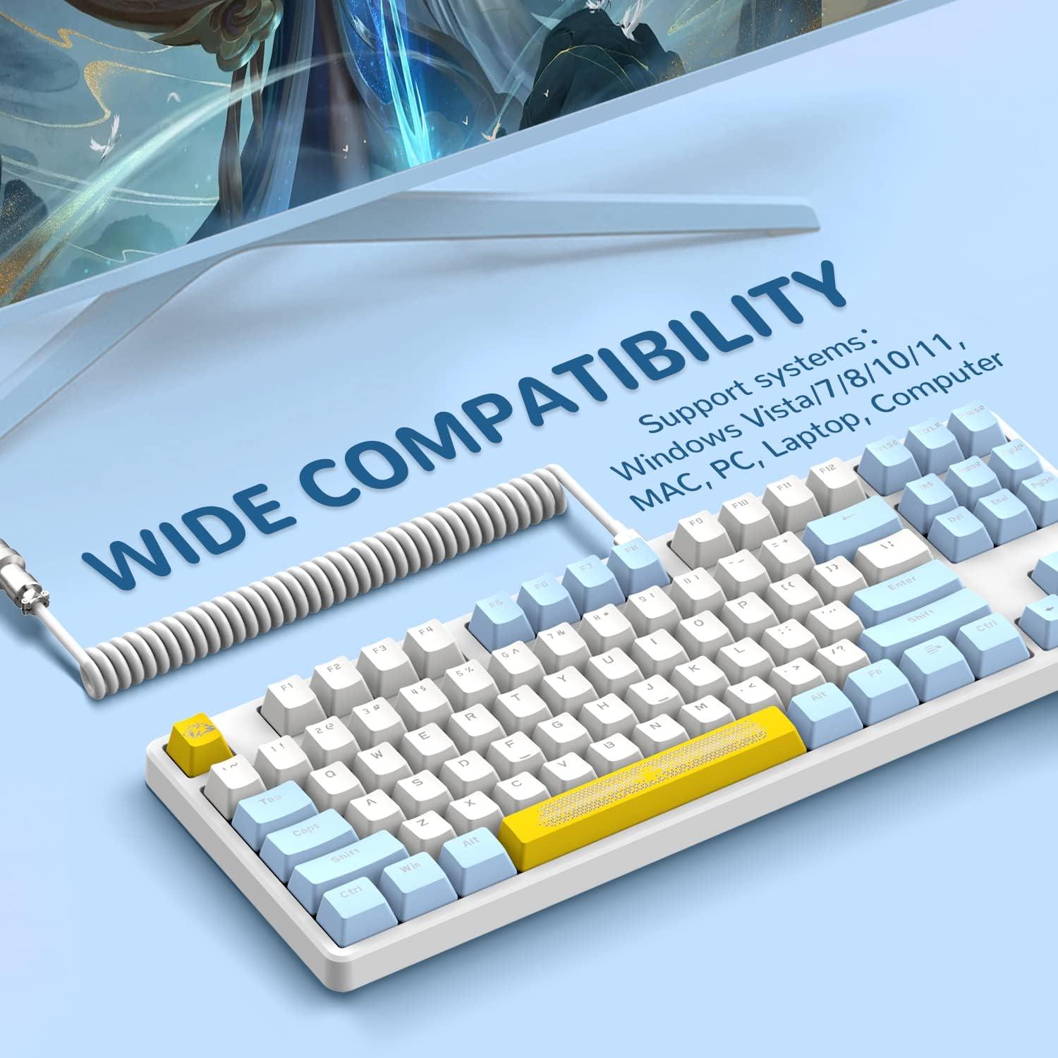 Teclado Mecánico Gaming MAGIC-REFINER AK873 TKL 75% LED RGB