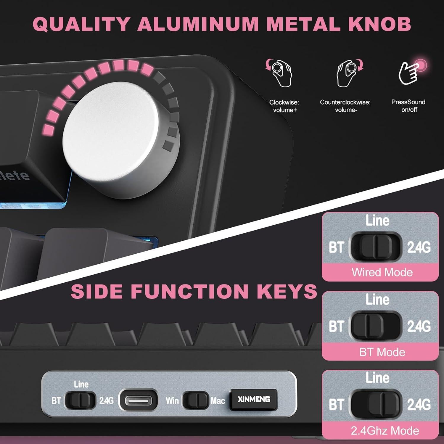 Teclado Mecánico CC MALL M75 75% RGB PBT Intercambiable