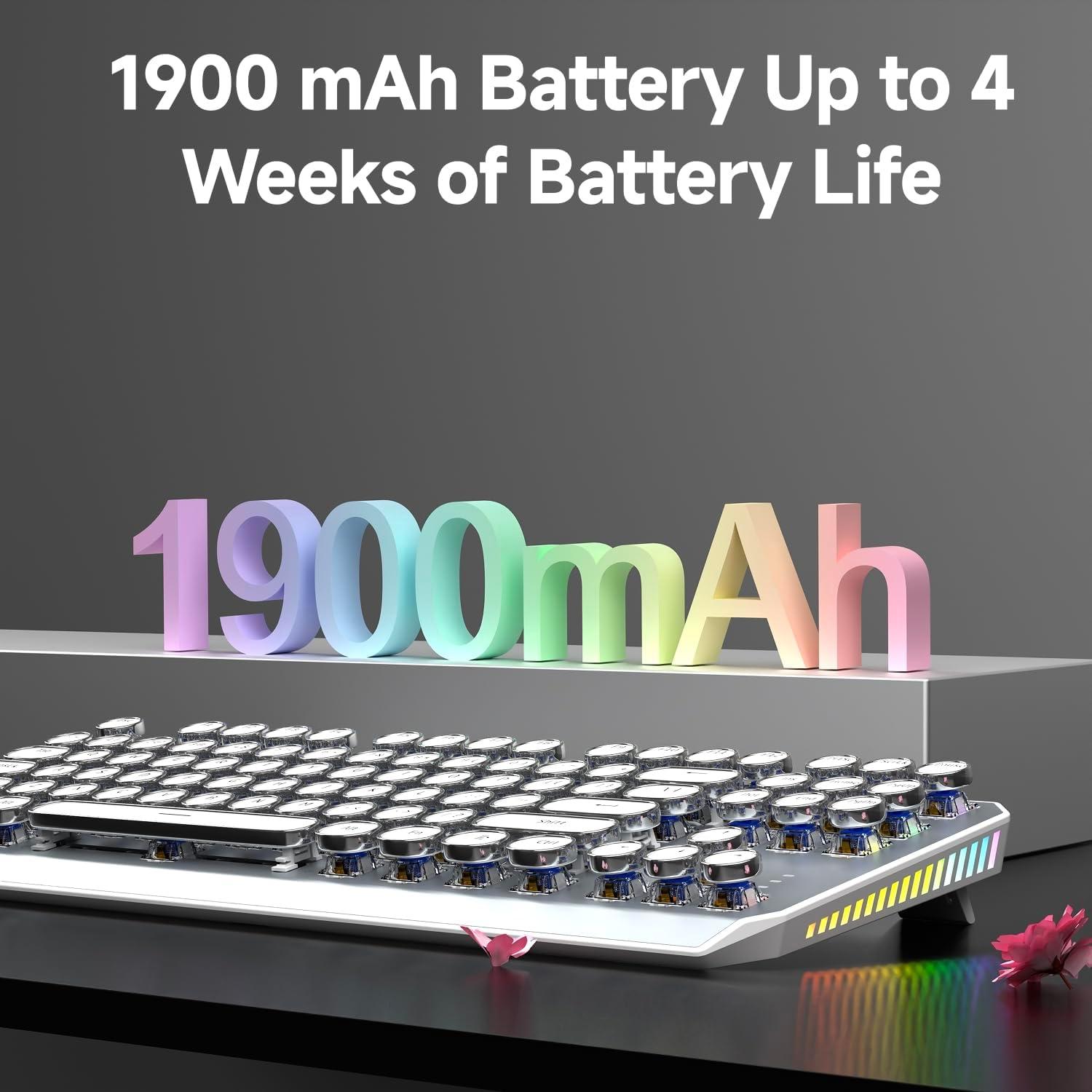 Teclado Mecánico Inalámbrico EWEADN 87 Teclas Retroiluminado